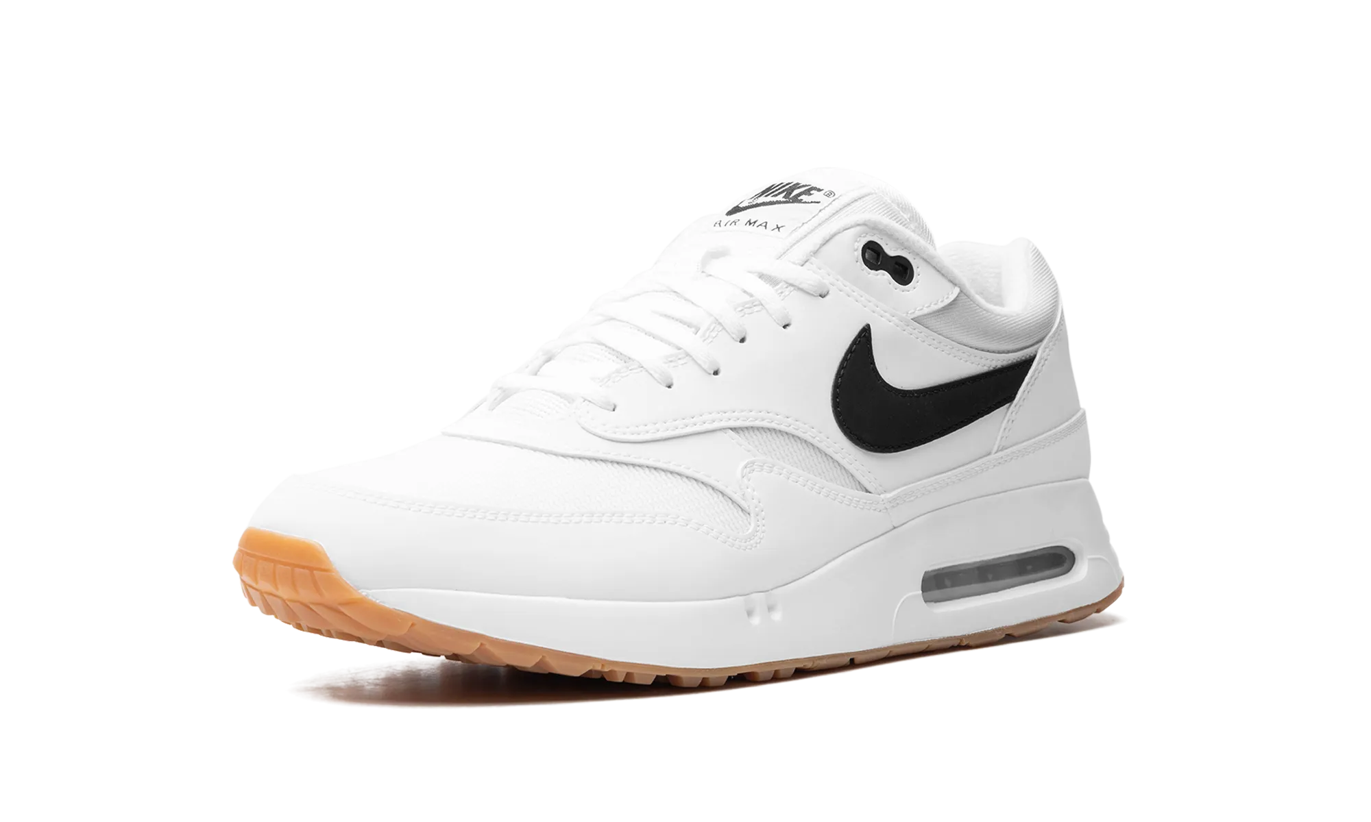 running with a high - top design complex design Air Max 1 '86 Golf "White/Black"