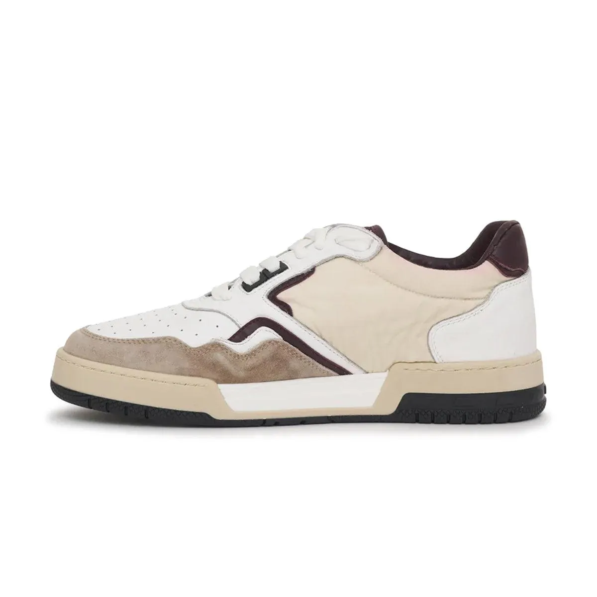 Fashion-forward materials Racing Sneaker 'White Maroon'