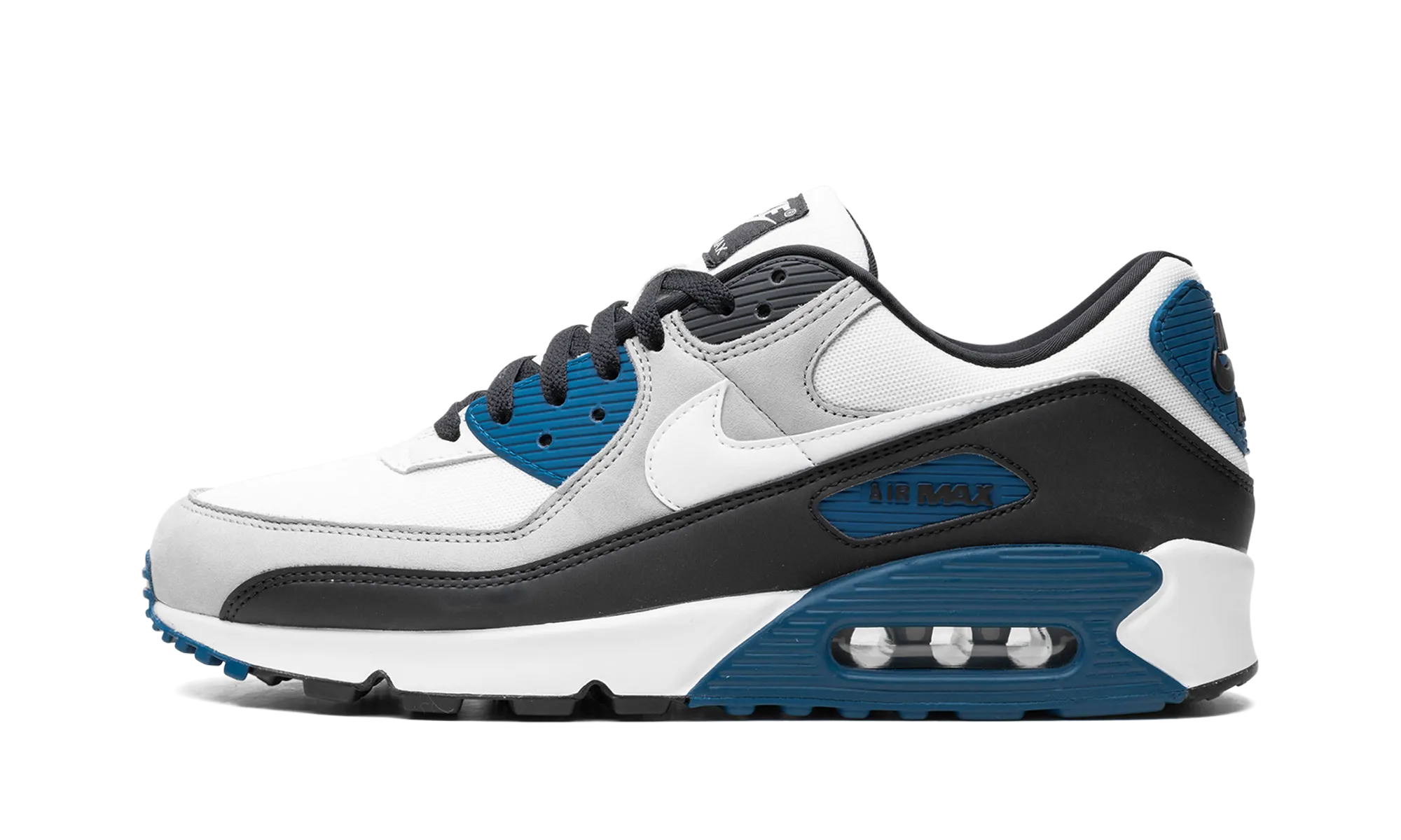 Air Max 90 "Black / Teal Blue" thermal upper shoes heel - cushion running shoes