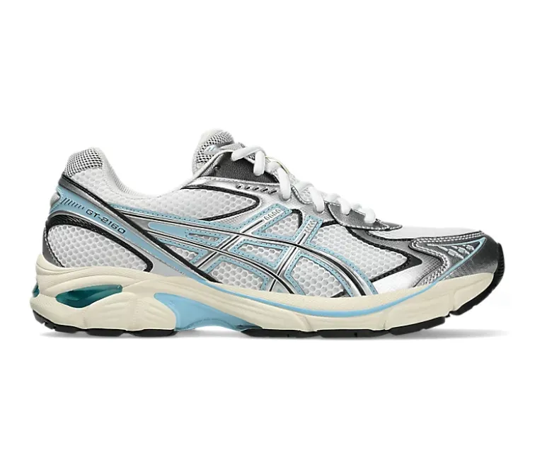 Slip Resistant Grooves TPROutsole Women??s Asics GT-2160 (White/Pure Silver)