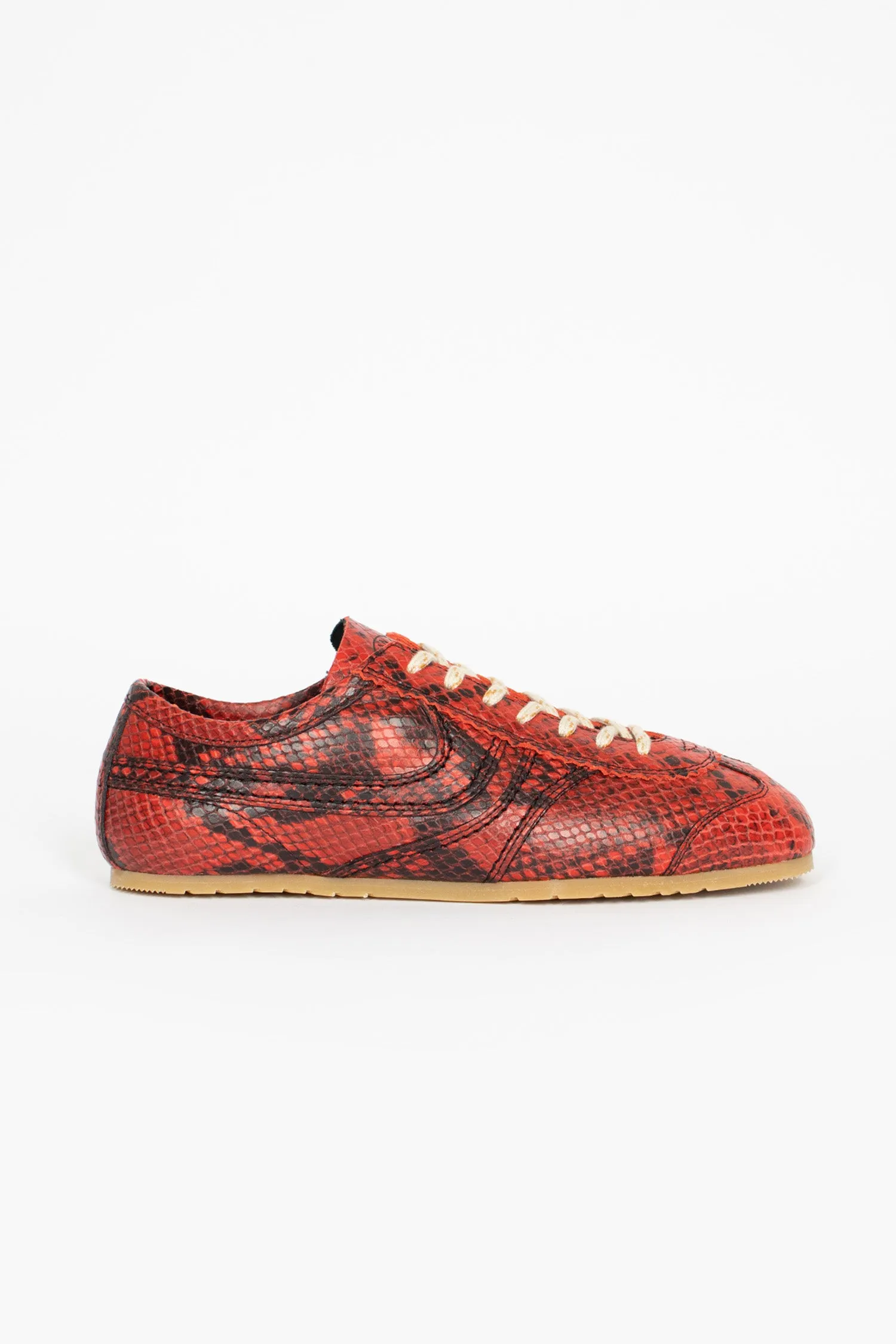 Marathon Leather Sneaker Vermillion Lace Lock System