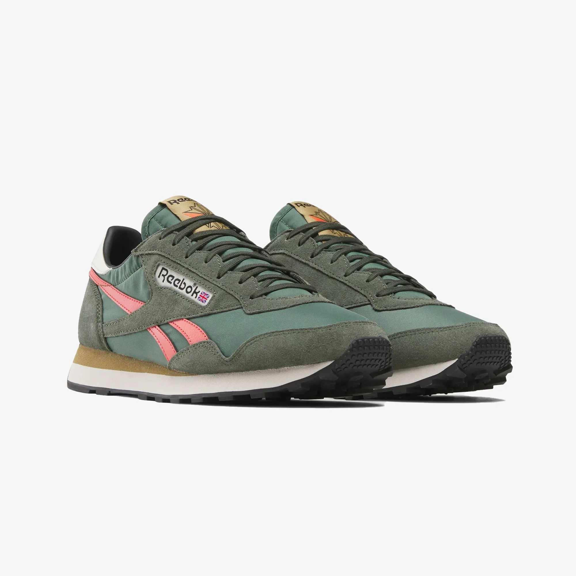 Padded Tongue Reebok | AZTEC II { GREEN/ORANGE