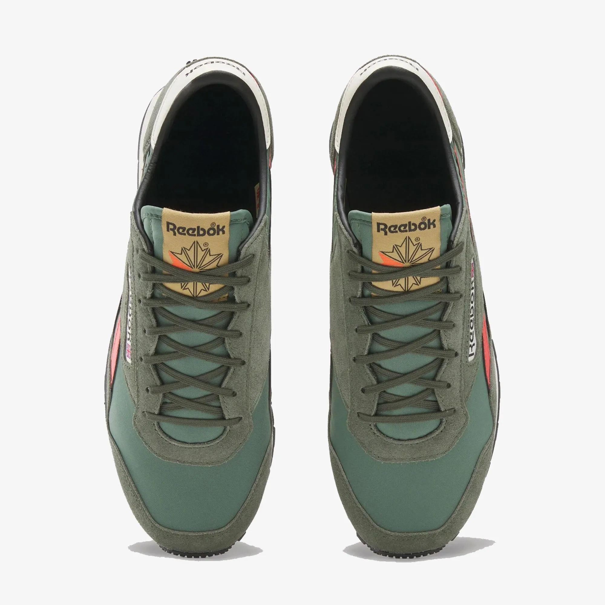 long - distance running footwear Reebok | AZTEC II { GREEN/ORANGE