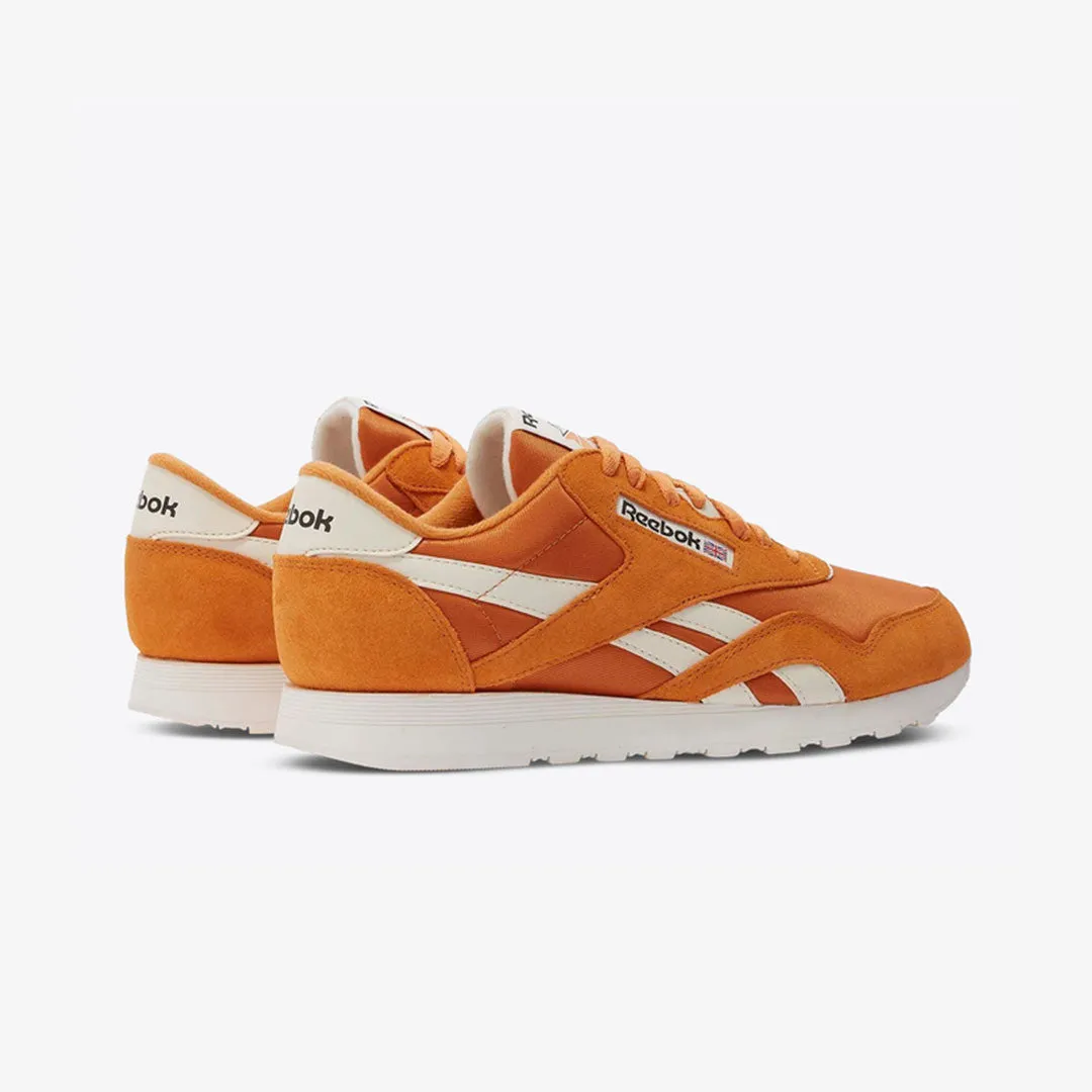 Reebok | CLASSIC NYLON { SUNBAKED CLAY/VINTAGE CHALK Hard surface running breathable leather shoes