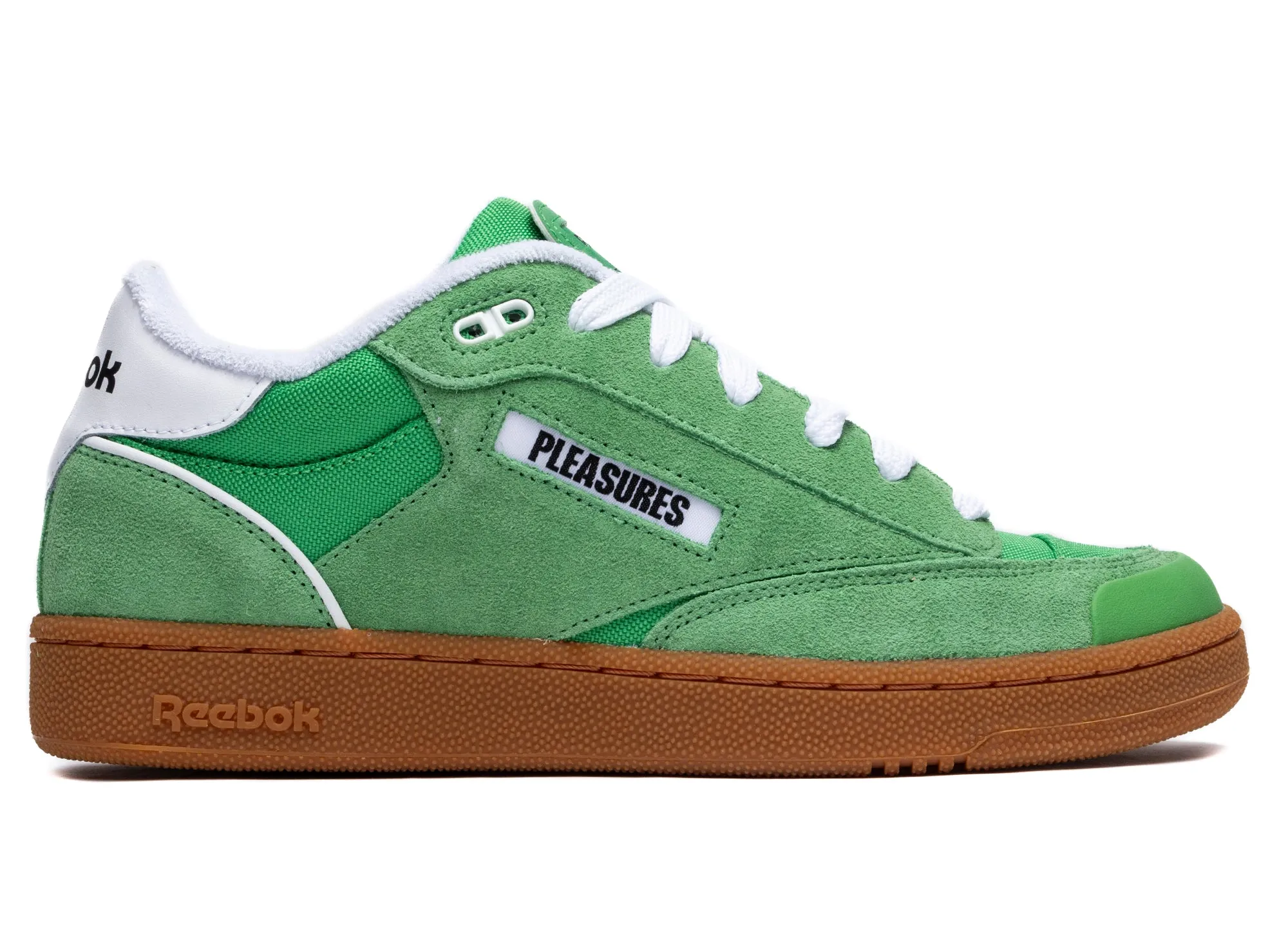 material Fashion Glow Reebok x Pleasures Club C Bulc 'Not Guilty'