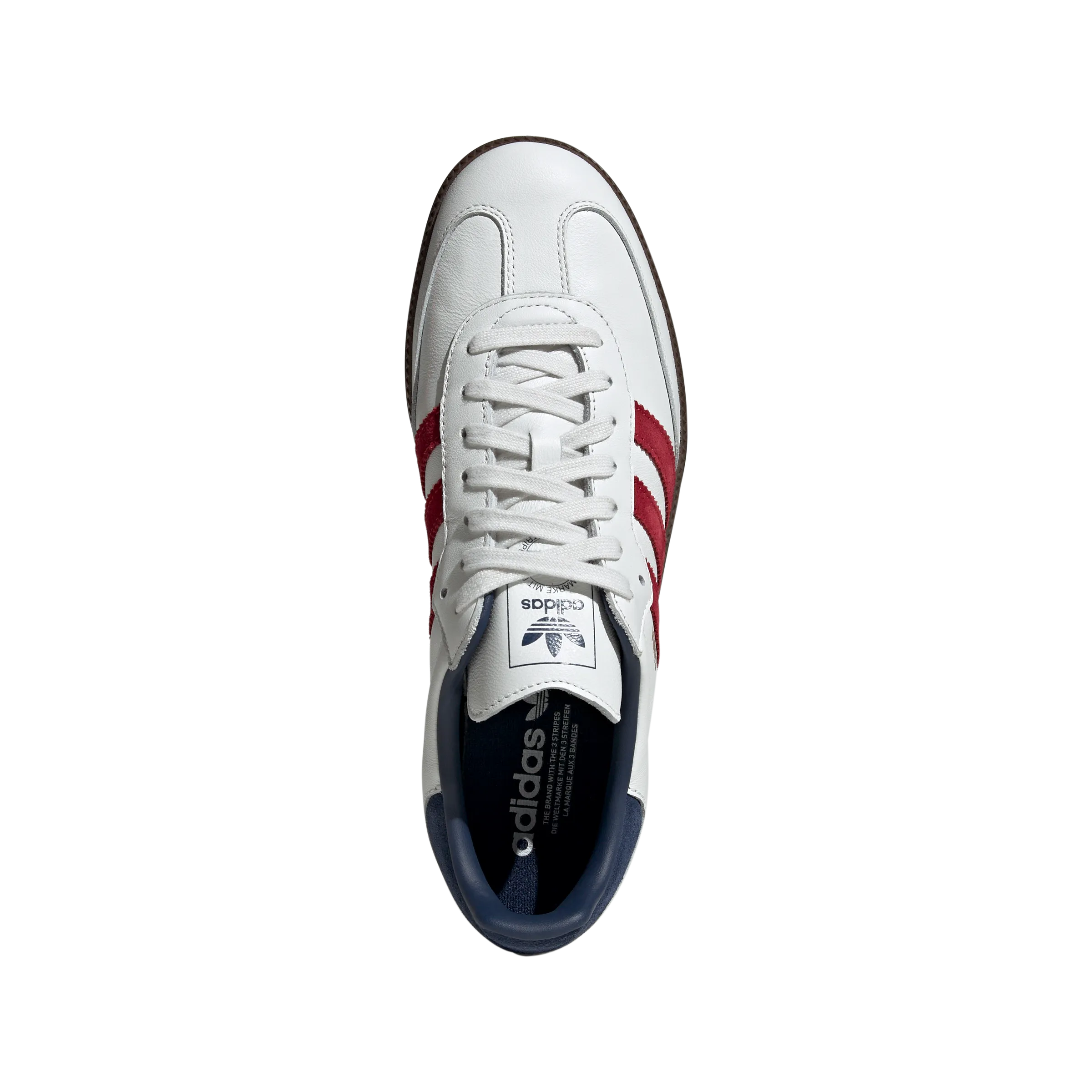 Built-in comfort Zip - up Samba OG 'White Blue Red Gum'