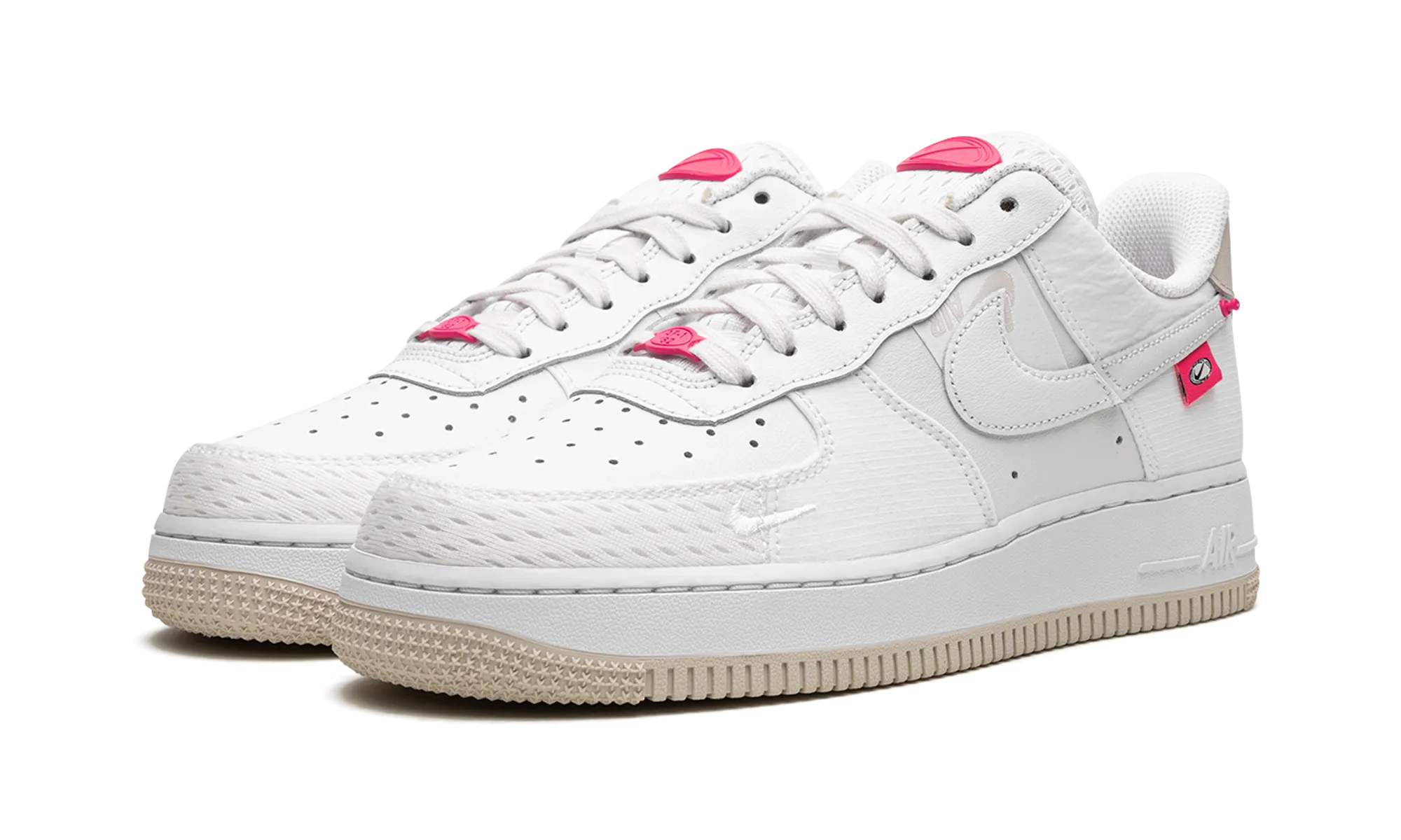 AIR FORCE 1 '07 LX MNS WMNS "Pink Bling" Micro Perforated Vamp Stable Heel
