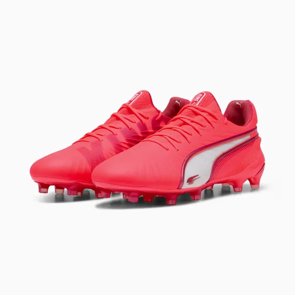 City Style Stone Path Puma King Ultimate FG/AG Football Boots (Glowing Red/White)