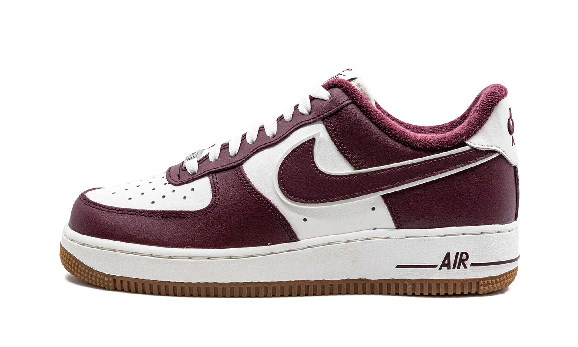 Breathable Airflow Channels Glam stability Air Force 1 Low "College Pack - Night Maroon"