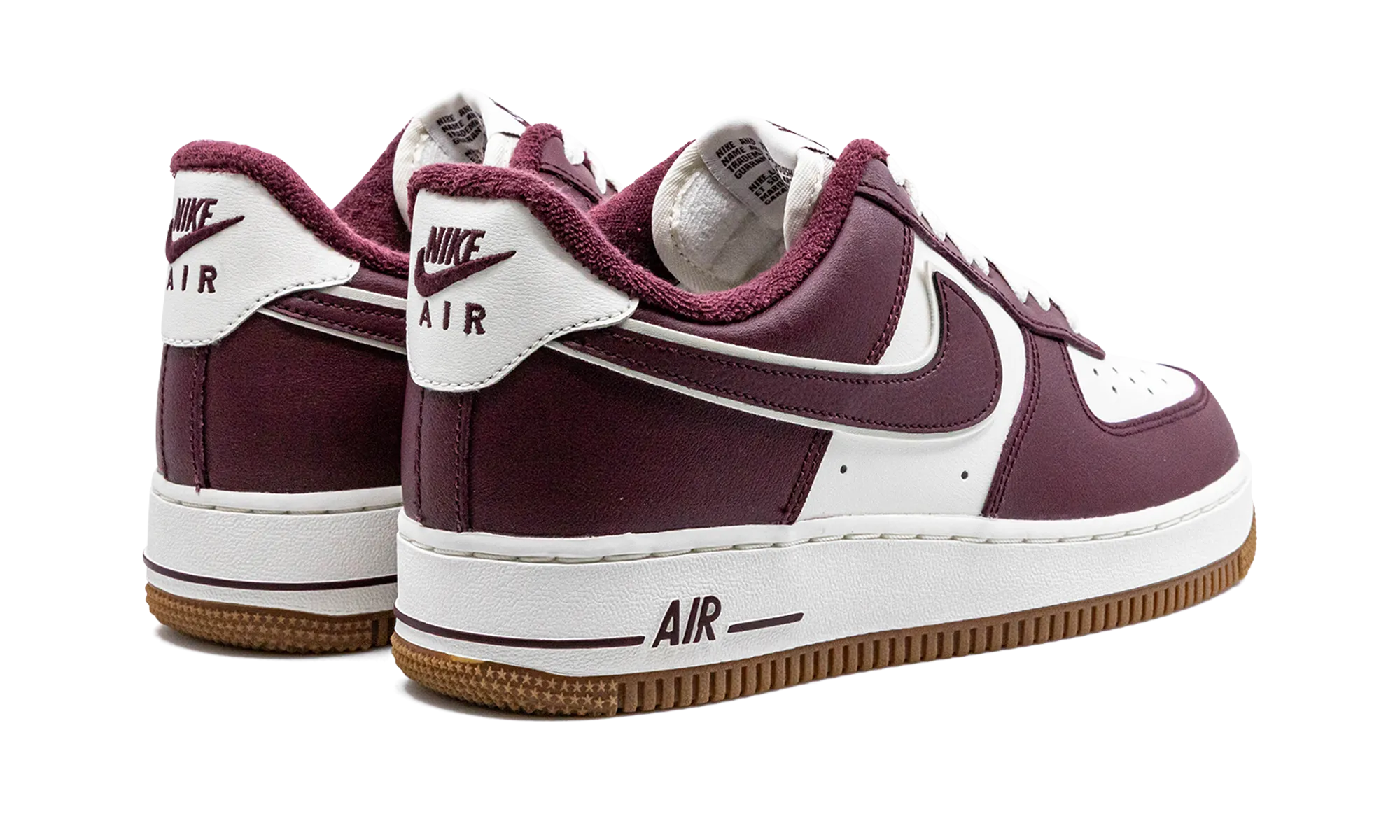 Air Force 1 Low "College Pack - Night Maroon" Travel Essential