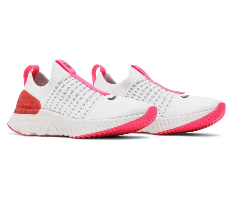 Women's Nike React Phantom FK2 (White/Hyper Pink) Chic Wear Classic Design