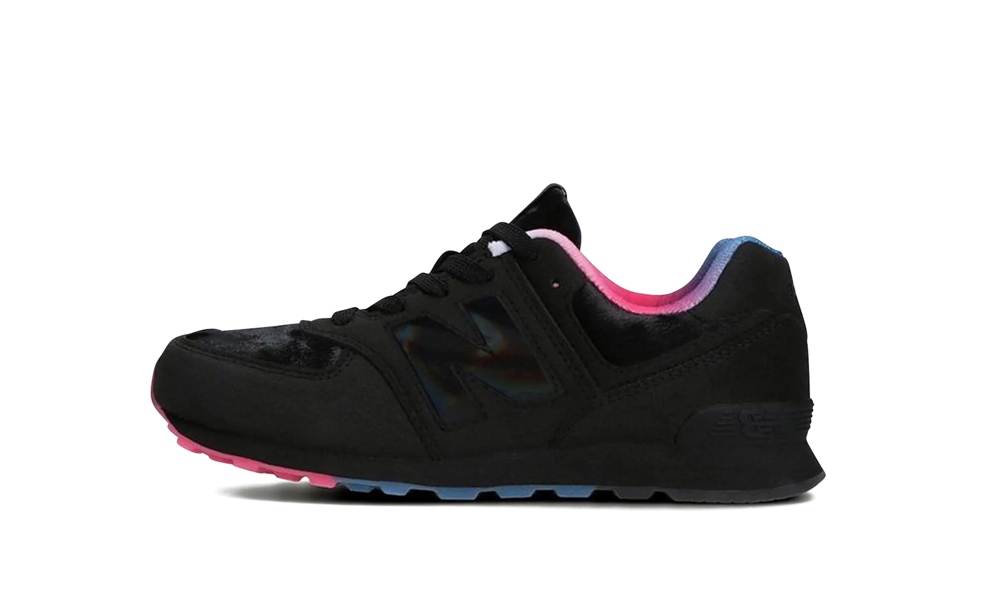574 GS "Black" children's athletic shoes female running gear