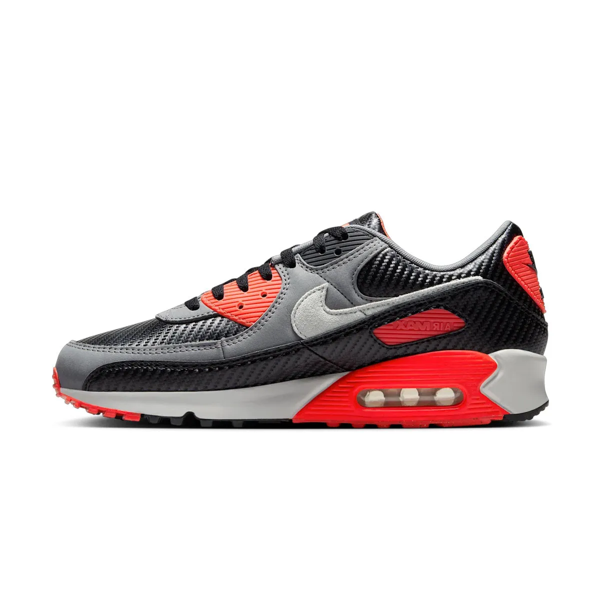 Air Max 90 Premium 'Infrared Carbon' Fashion-forward style tie - up style