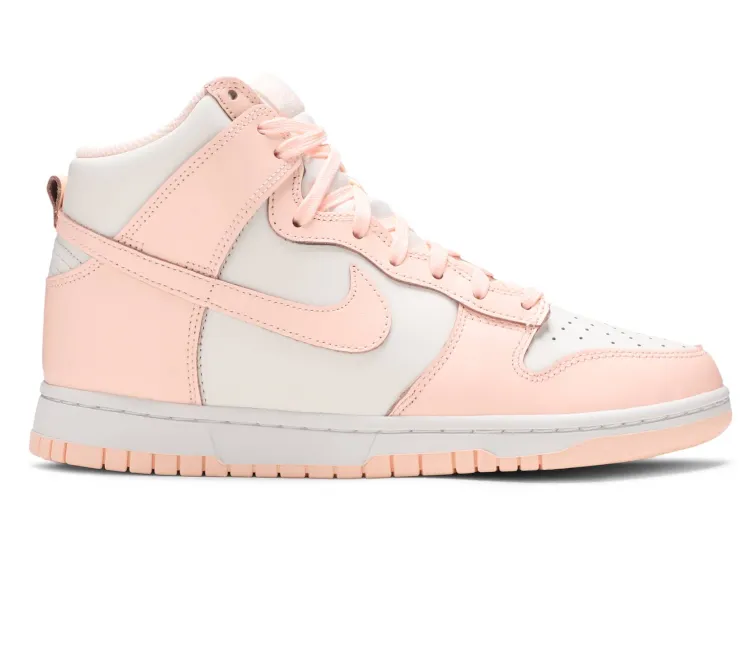 Women's Nike Dunk High (Crimson) Travel Style Lace Up Closure Mechanism