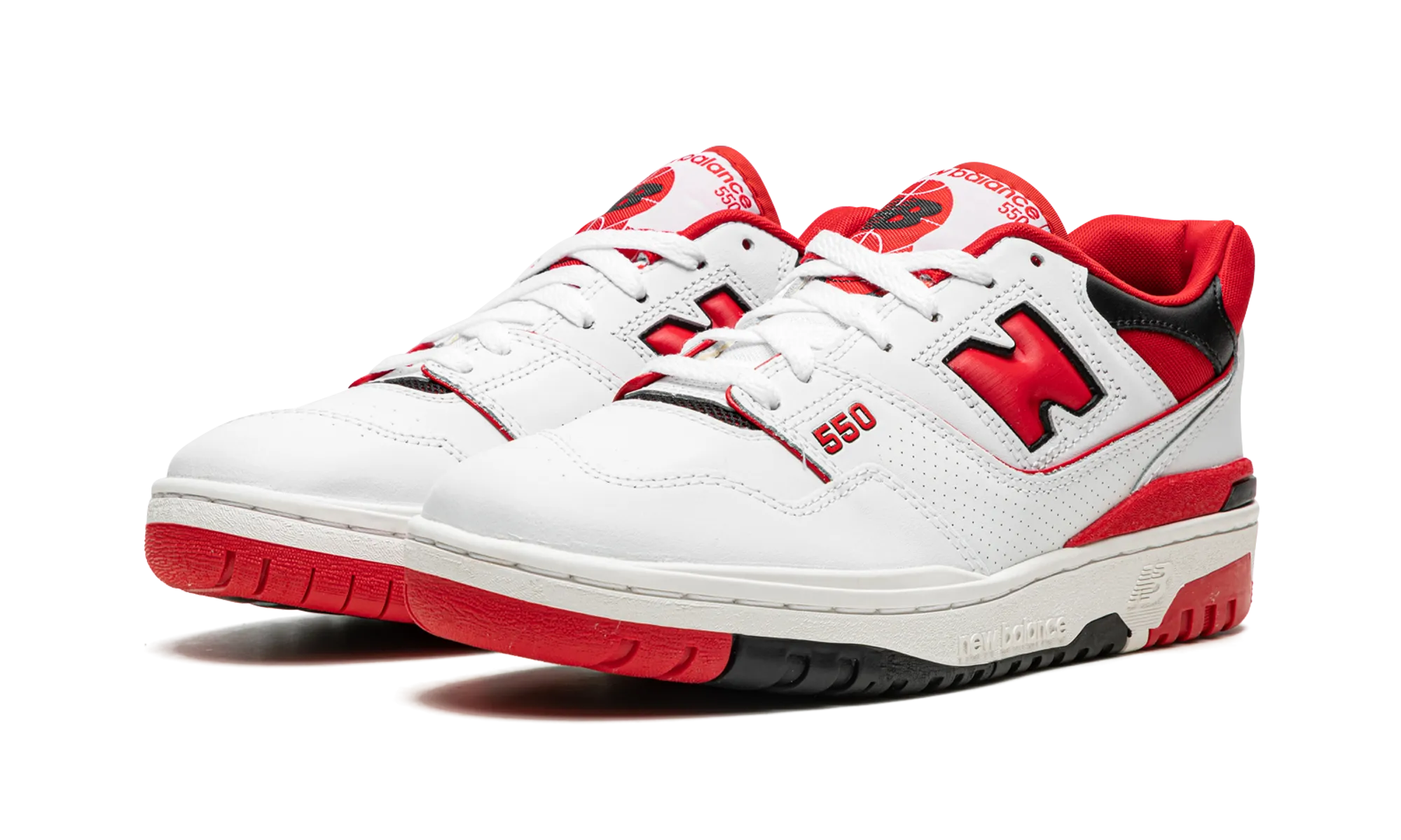550 "WHITE RED" Performance - enhanced running in the night shoes