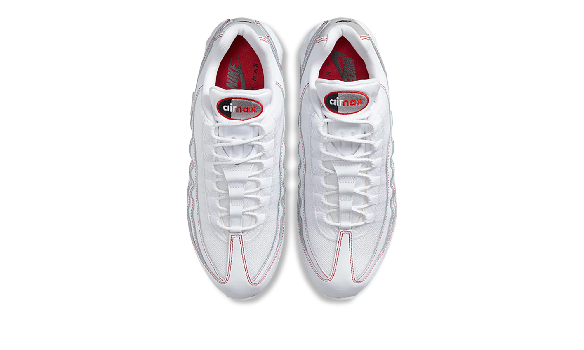 fitness enthusiasts' shoes Air Max 95 OG "Big Bubble White University Red"