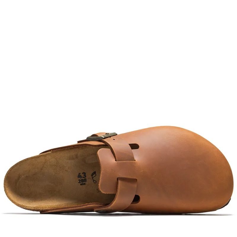 Birkenstock Boston Oiled Leather - Cognac Cushioned Step