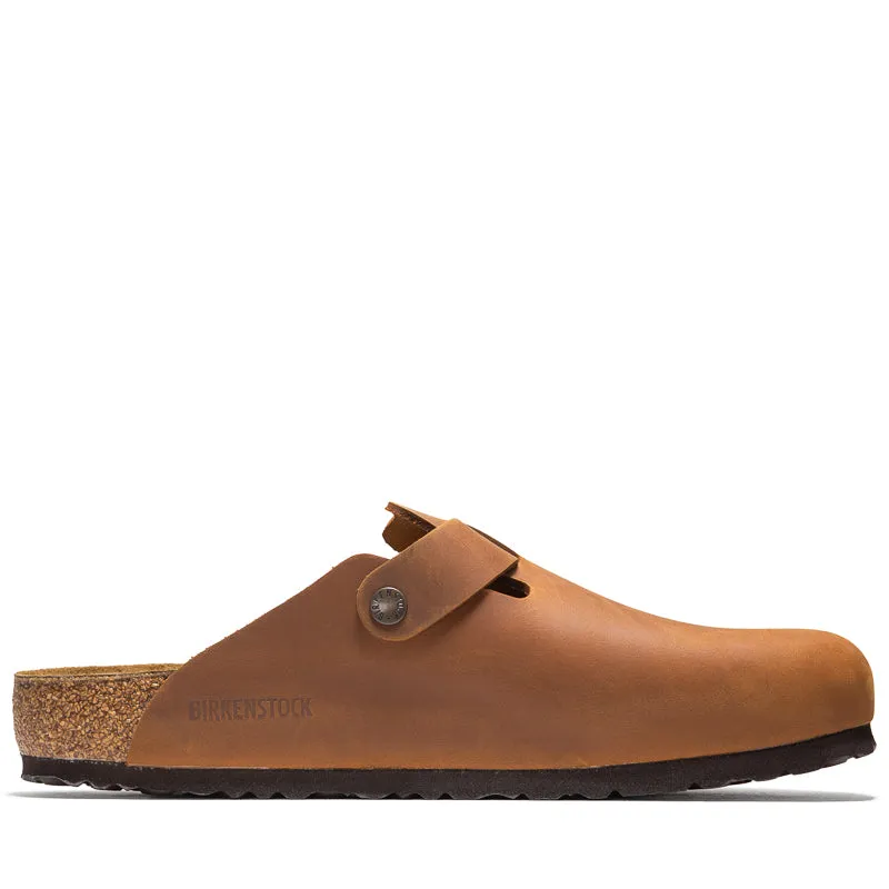 Quick Drying Birkenstock Boston Oiled Leather - Cognac