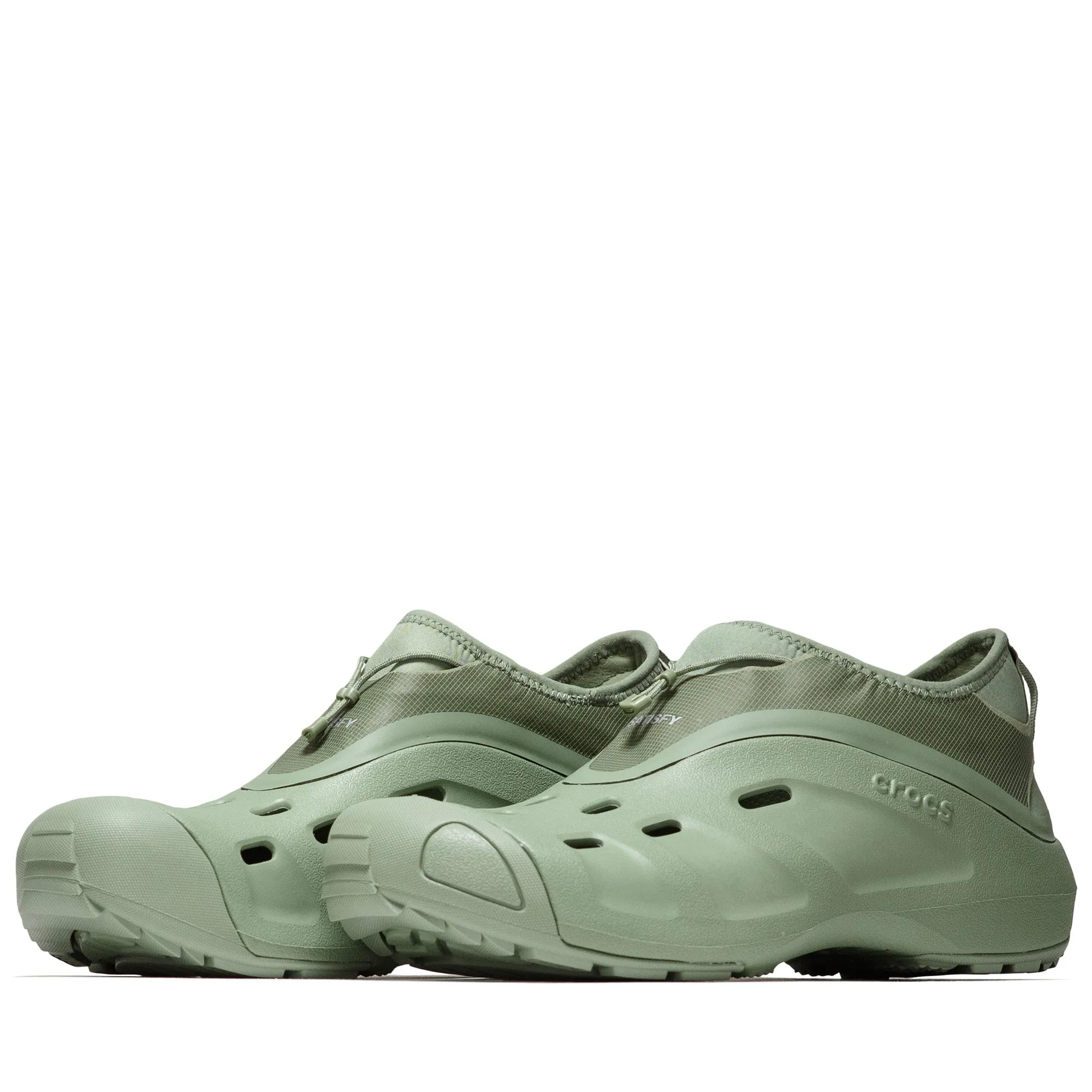 Satisfy x Crocs Quick Trail - Moss Smooth Walk Light Gear