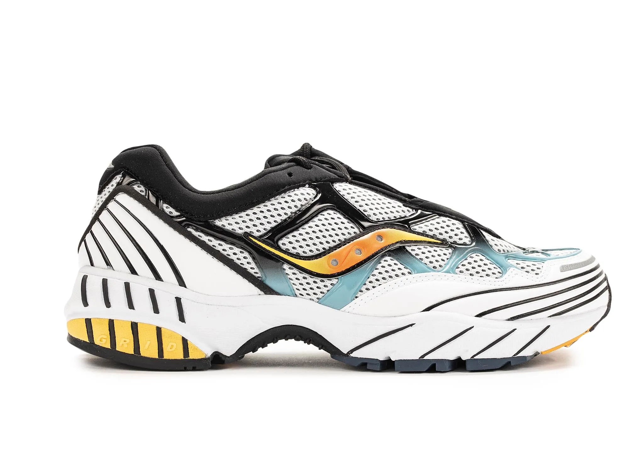 Saucony Grid Web 'Grey/Orange' Slip On Style Island Step