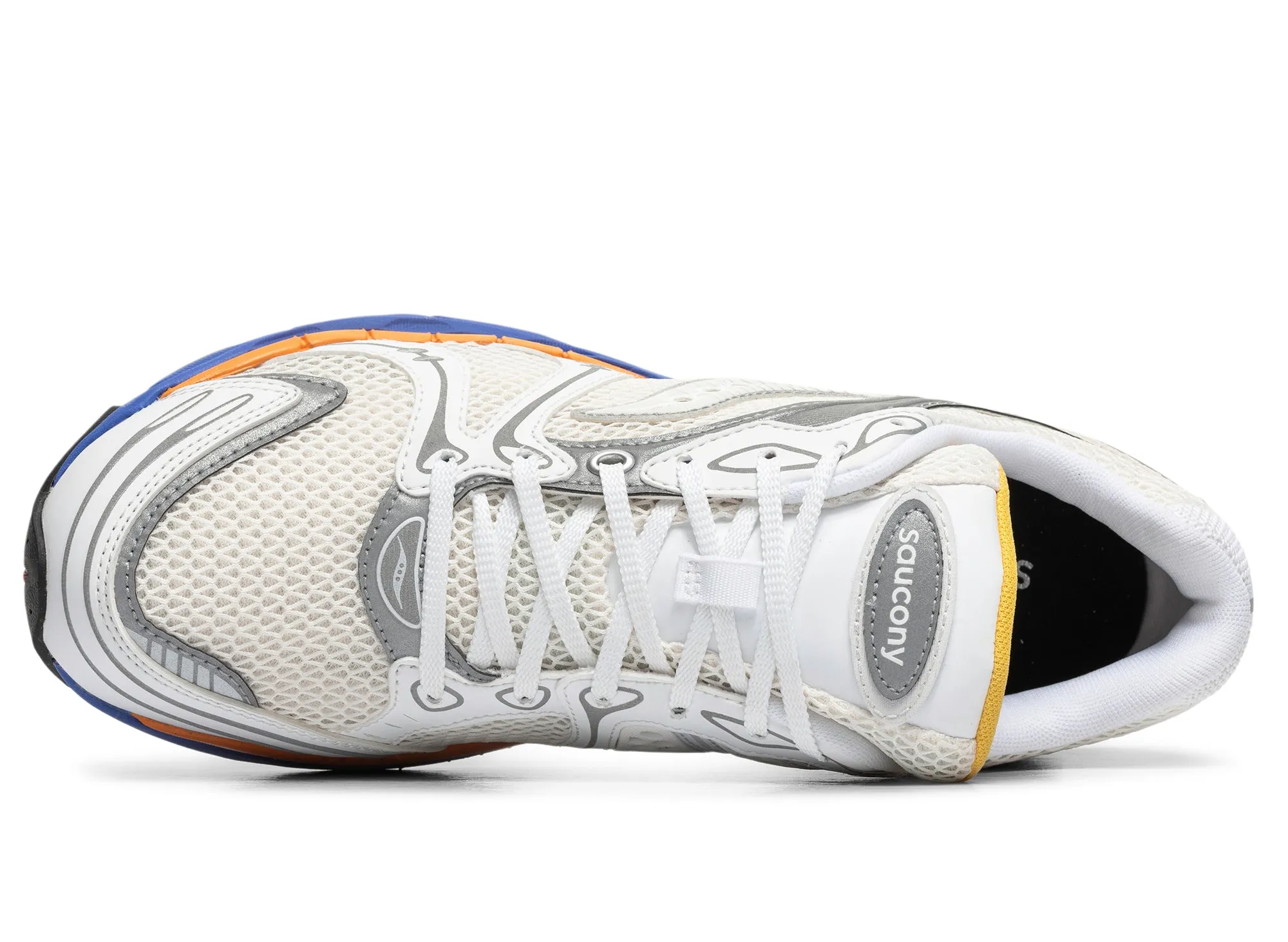 Saucony Progrid Triumph 4 Galaxy in White Arch Support Standing Workers