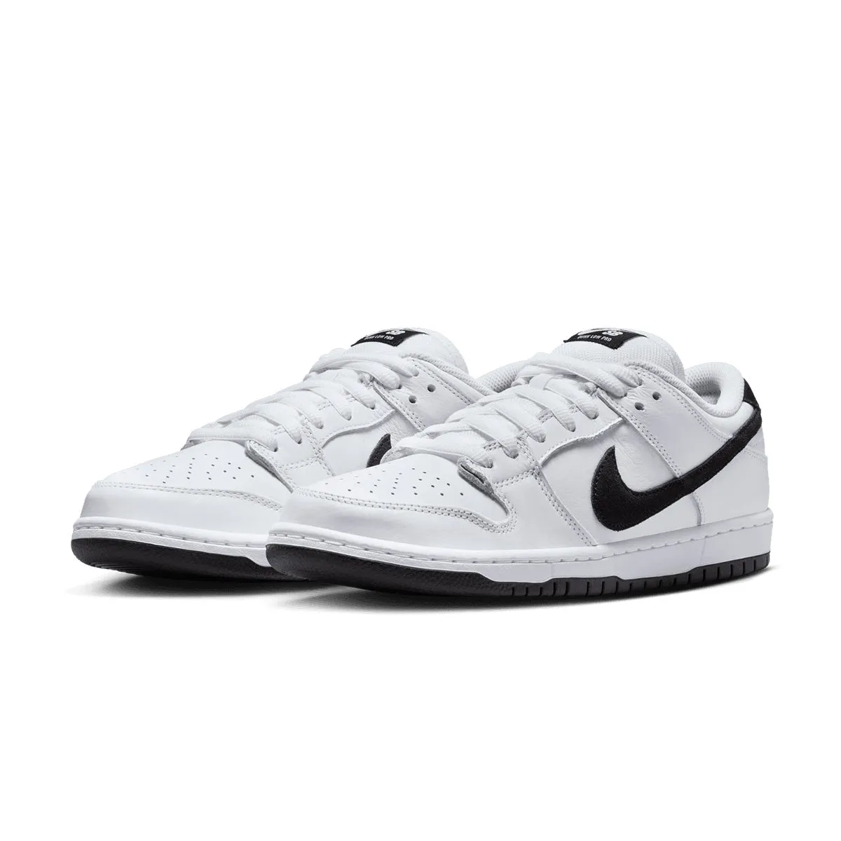 SB Dunk Low Pro 'White Black' shock-absorbing sole toe - bumper