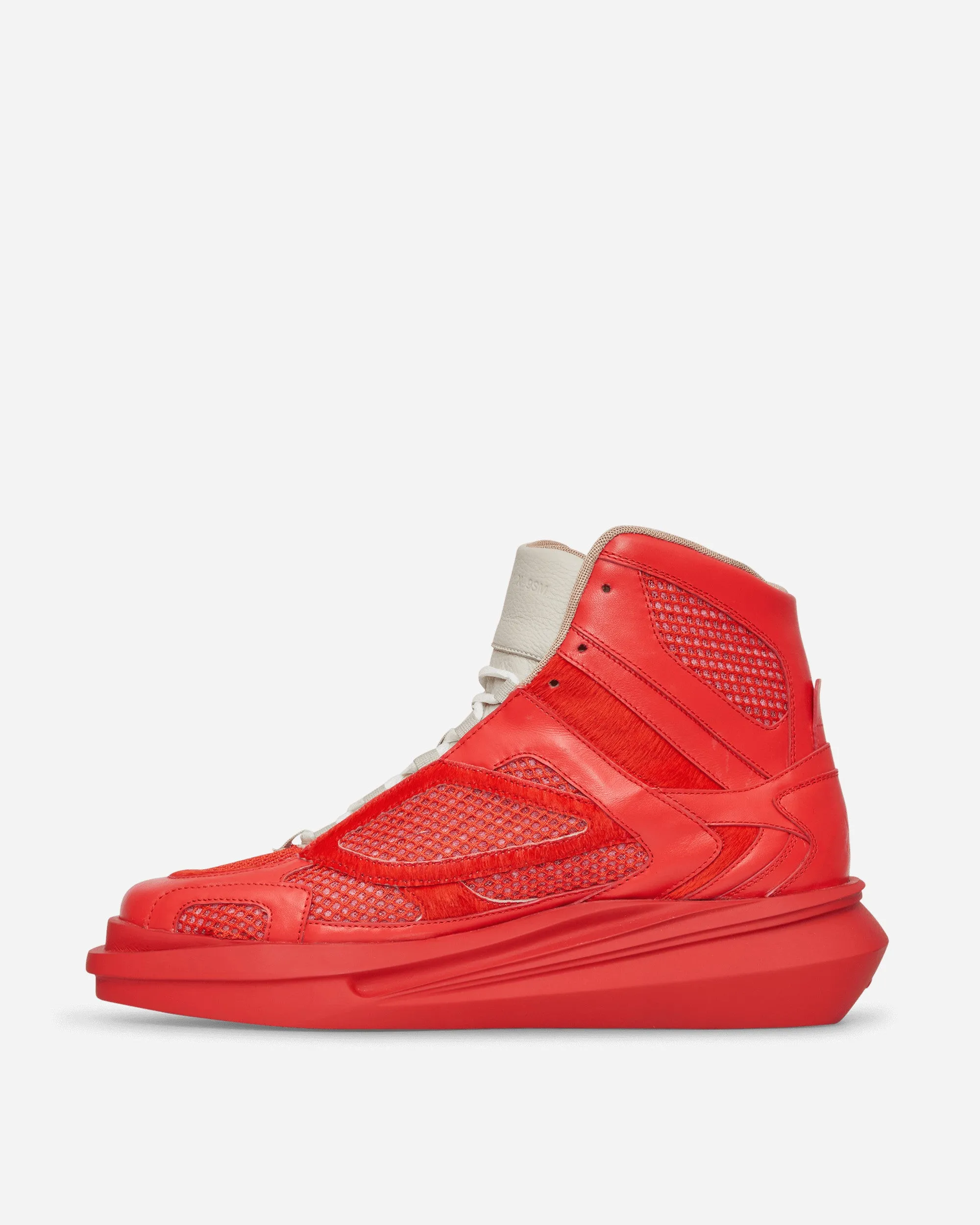 High Top Mono Hiking Sneakers Red Rain Ready QuickDrying