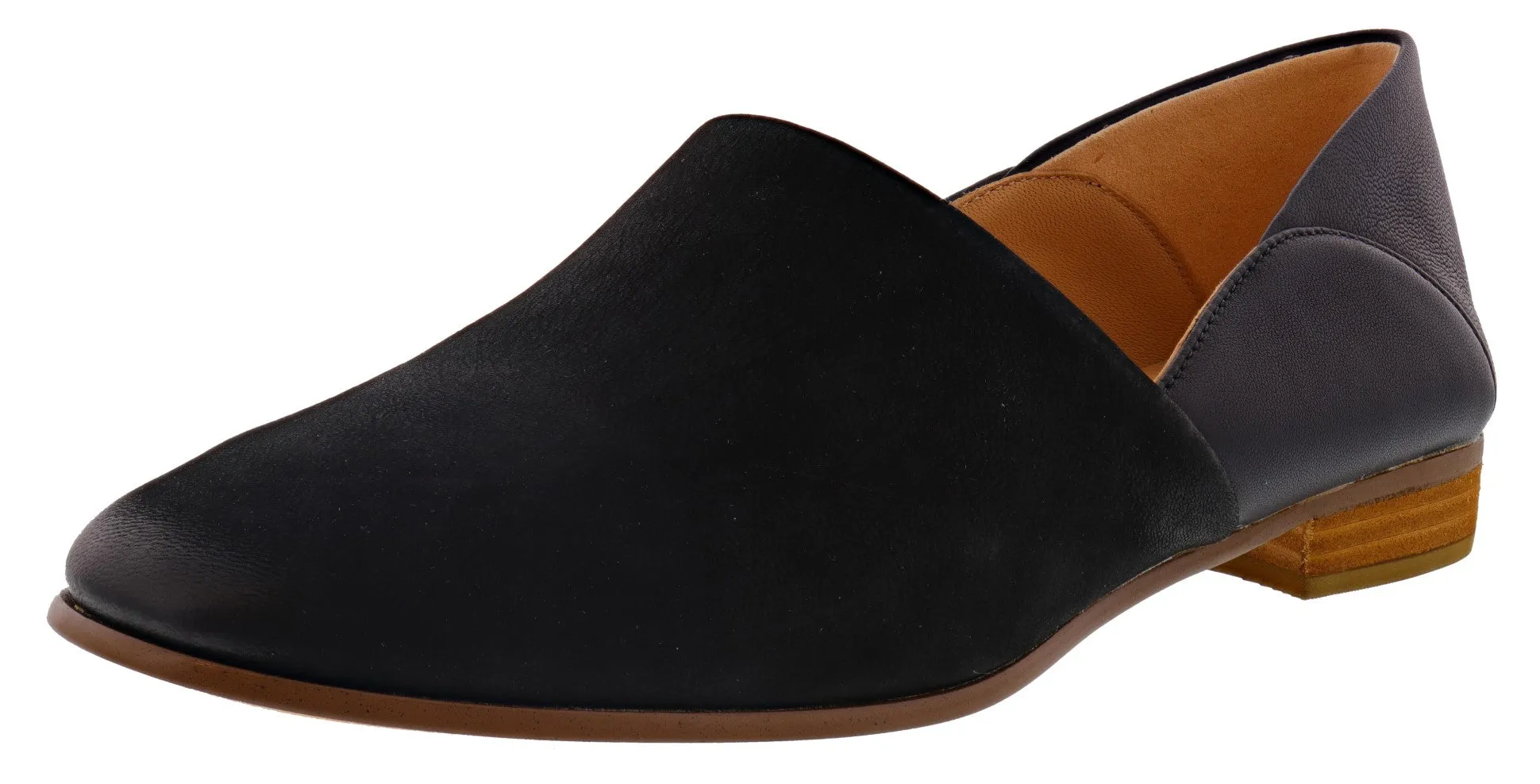 Clarks Women's Pure Tone Black Dressy Flats Relax Wear Flexible Movement
