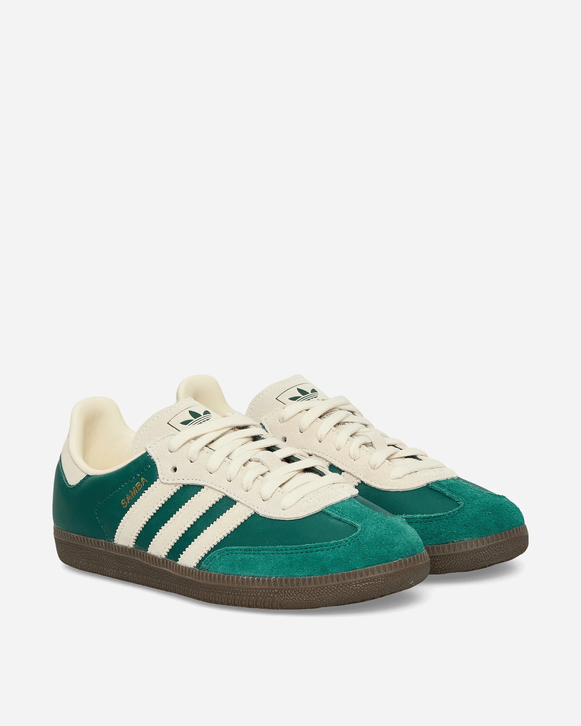 Streamlined Build Samba OG Sneakers Collegiate Green / Cream White