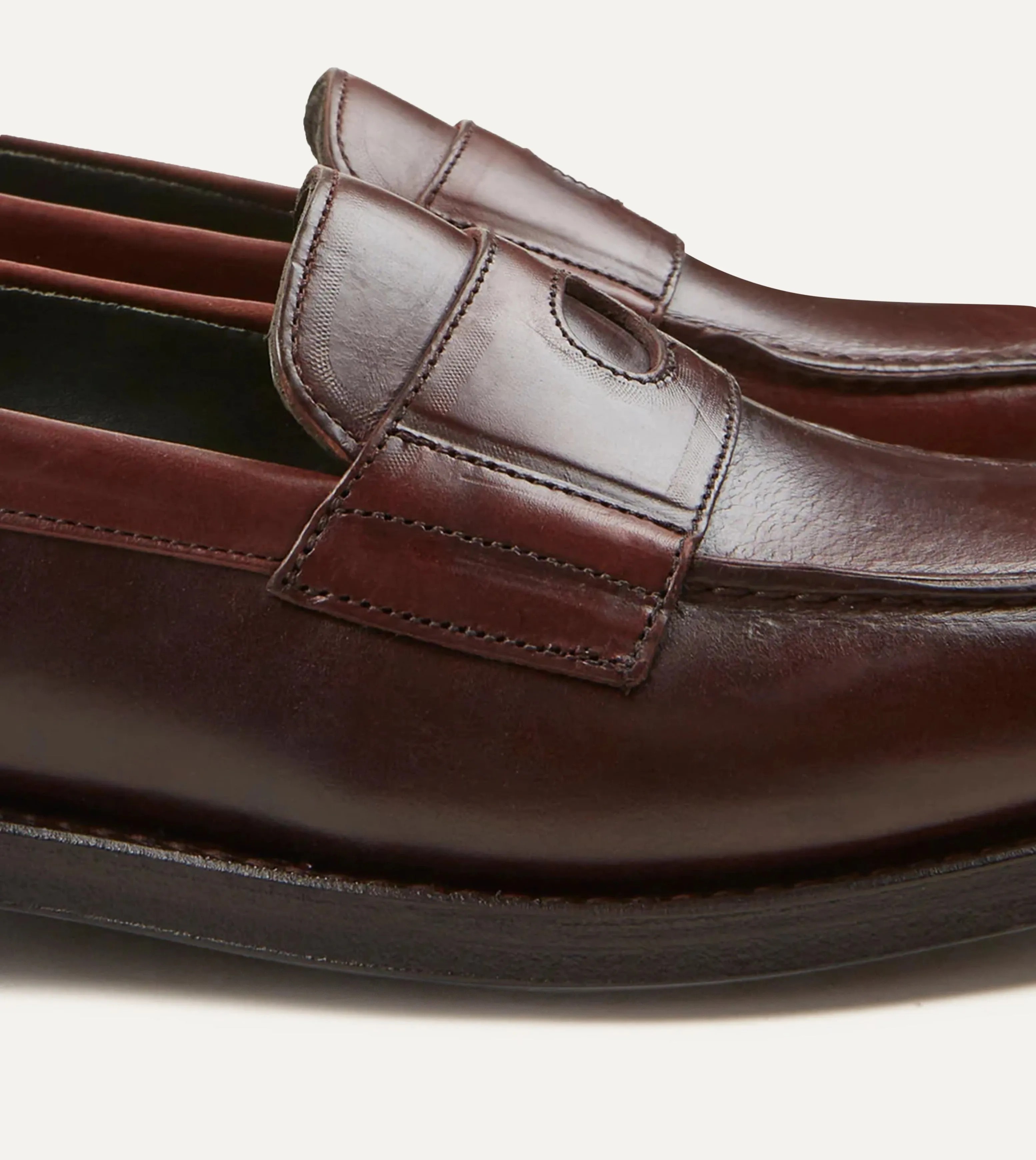 Brown Leather Charles Goodyear Welted Penny Loafer Mark Proof Street Cool