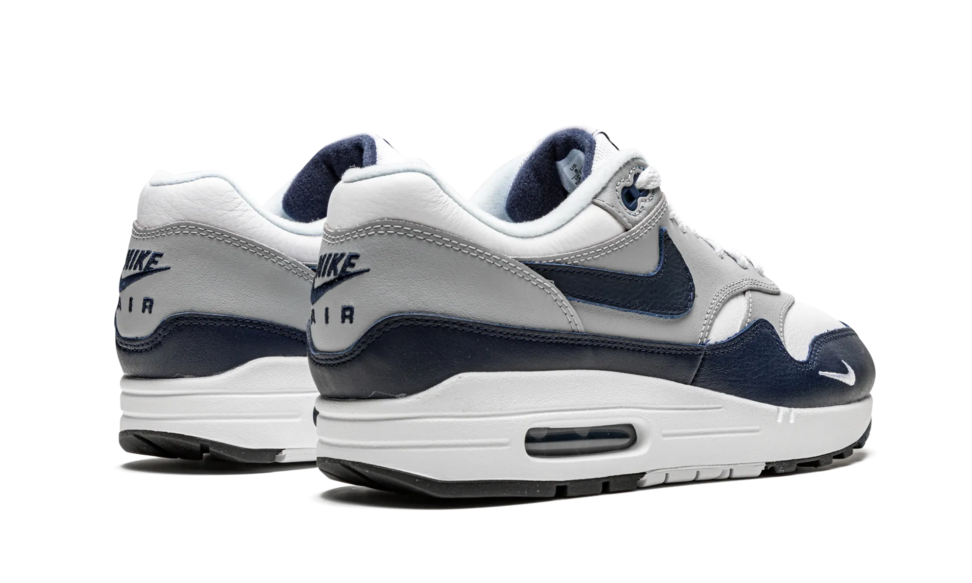 Air Max 1 LV8 "Obsidian" running with a heart rate monitor Durable Rubber Outsole