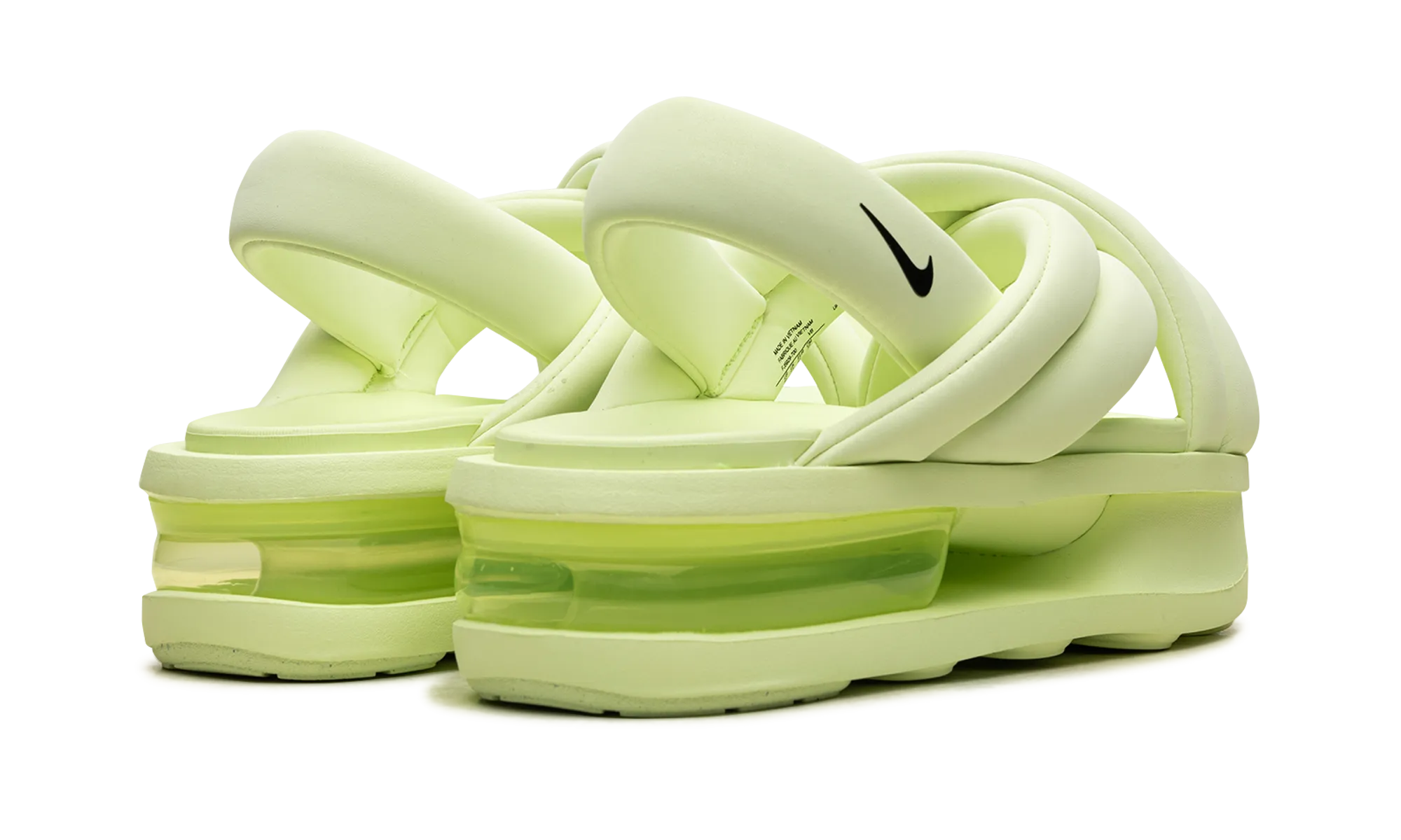 W Air Max Isla Sandal "Barely Volt" running in a baseball field area shoes