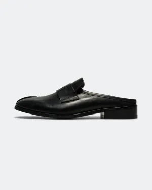 Breathable Sandals Breathable Sole Shiny Leather Slipper - Black