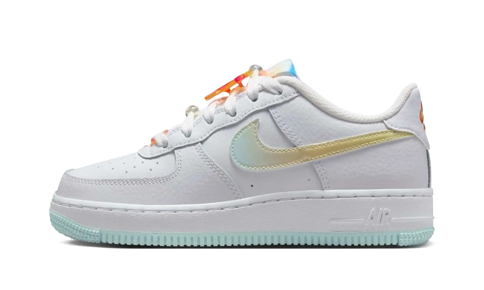 lightweight foam Air Force 1 Low LV8 GS "White Glacier Blue Multi-Color"