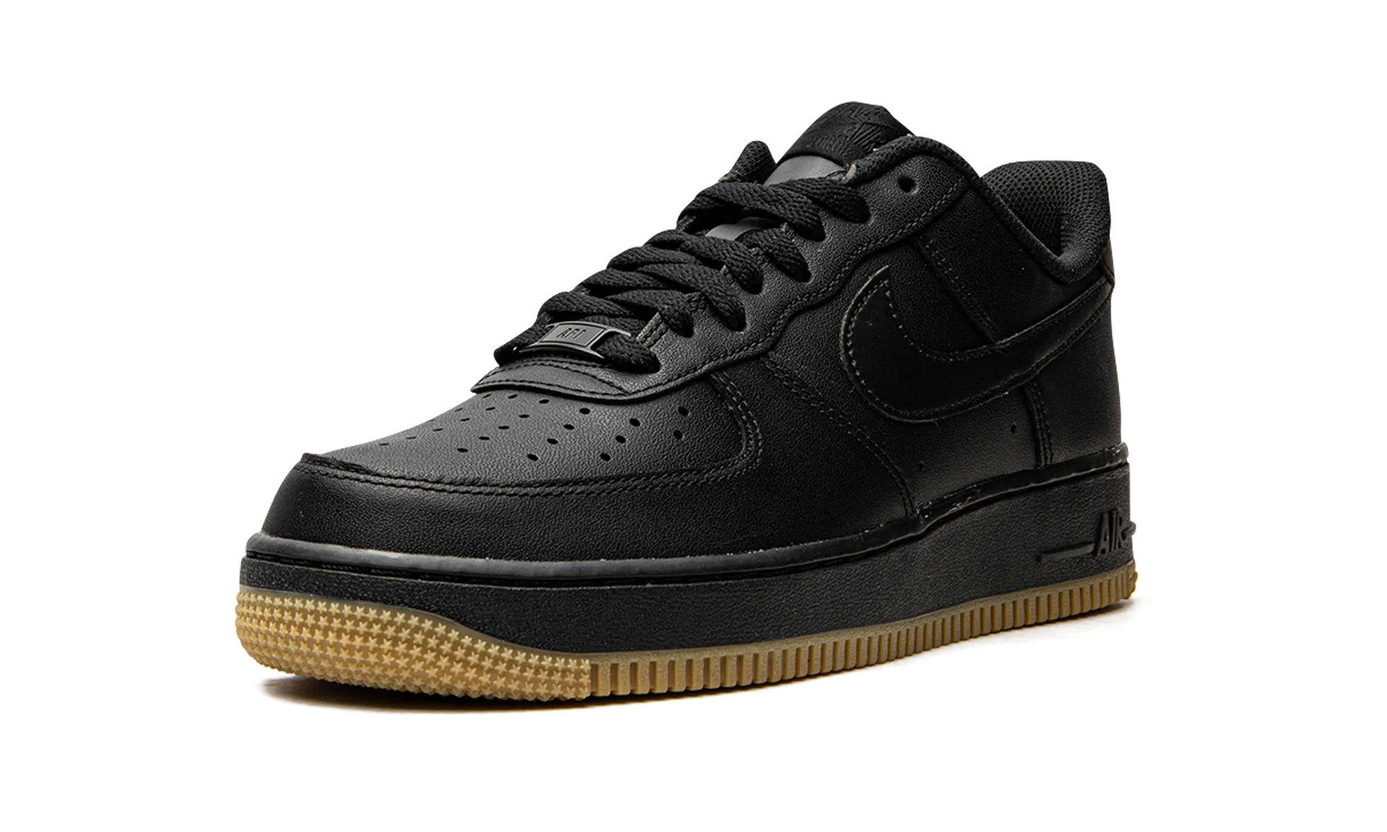 Secure lacing system Non Slip Outsole Air Force 1 Low '07 "Black Gum"