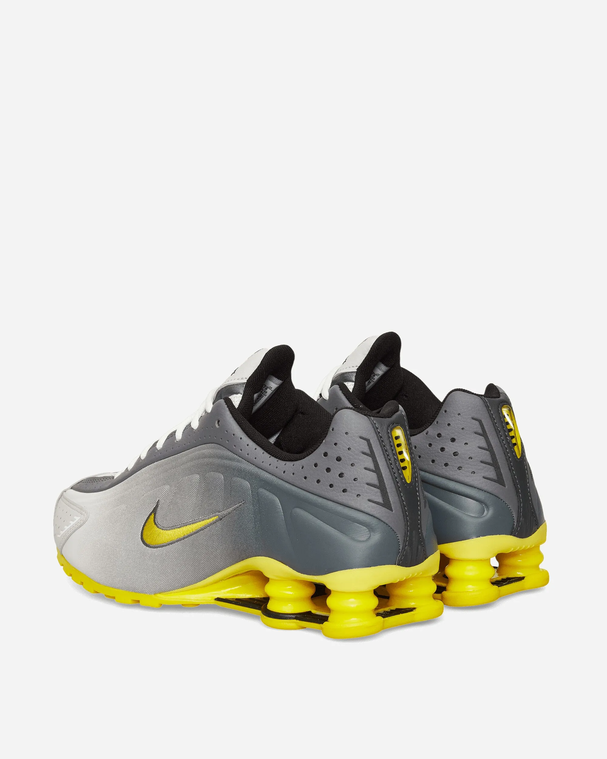 Pu Upper Weatherproof Design Shox R4 SE Sneakers Vast Grey / Bright Citron