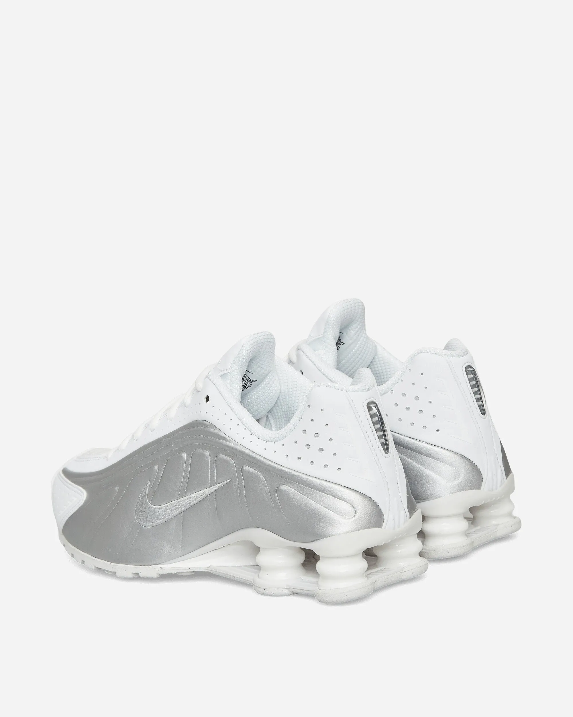 comfort feature Soft Sole Shox R4 Sneakers White / Metallic Silver