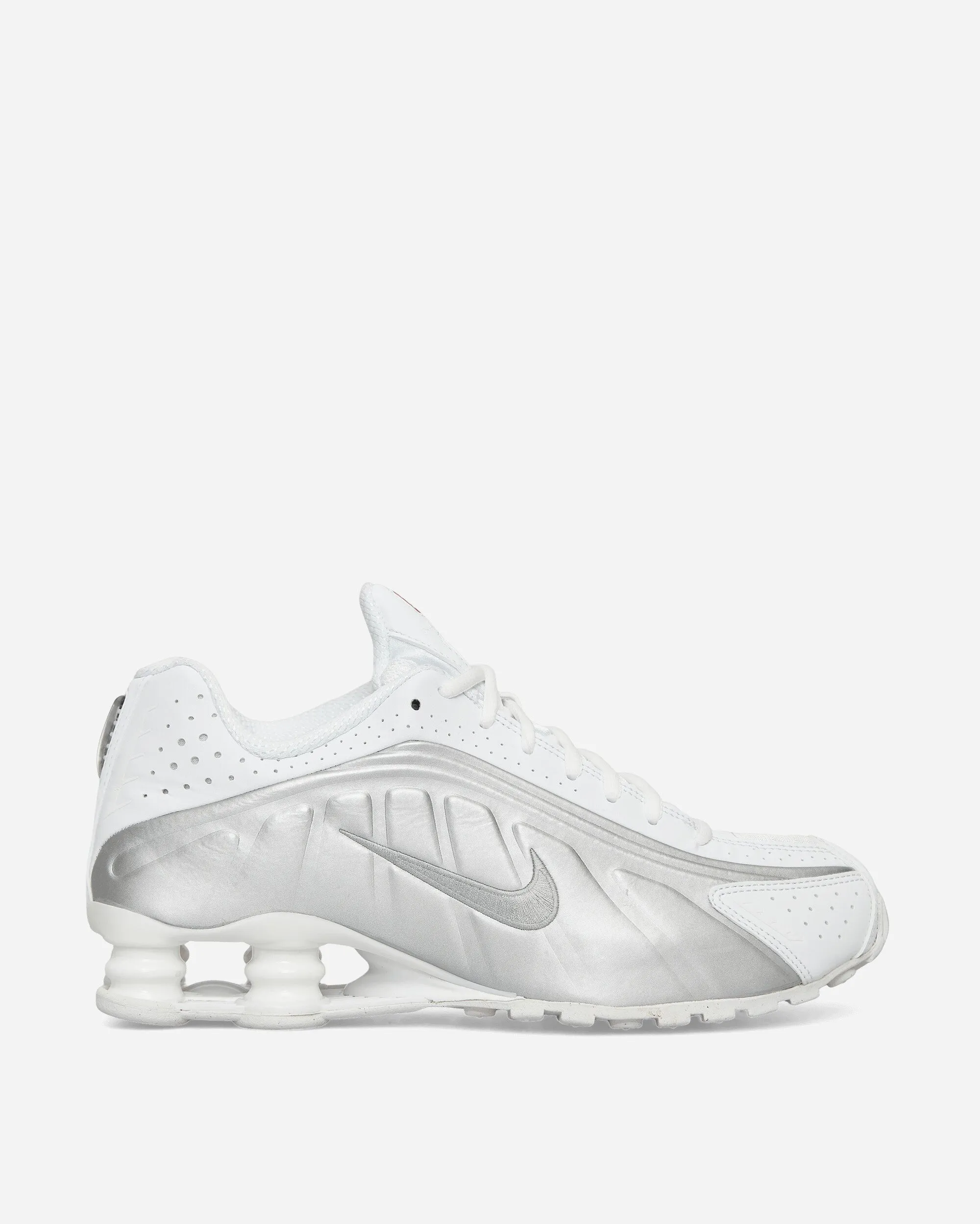 Shox R4 Sneakers White / Metallic Silver Dynamic Heel Cup Long Use