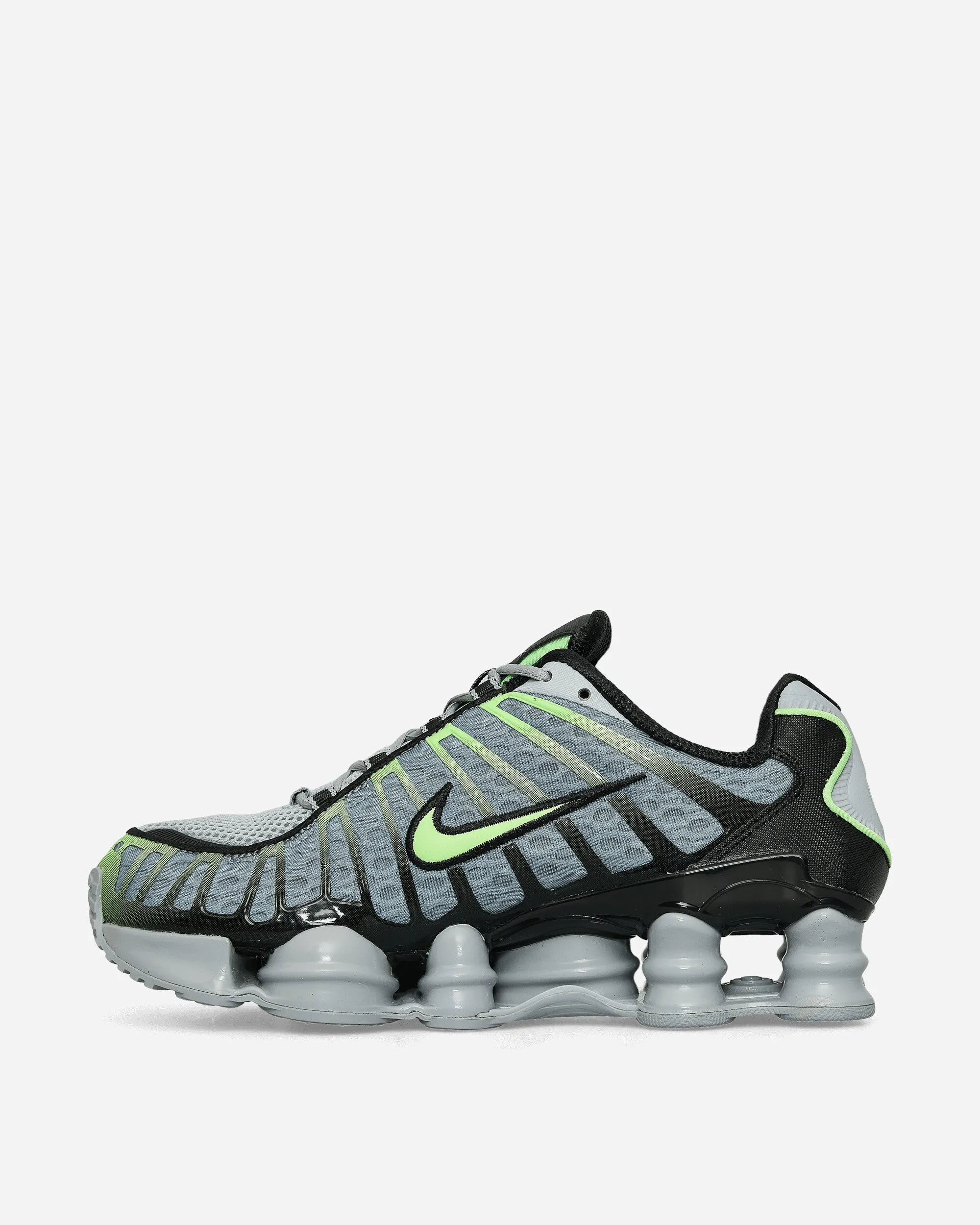Canvas Vibration Dampening Shox TL Sneakers Wolf Grey / Lime Blast