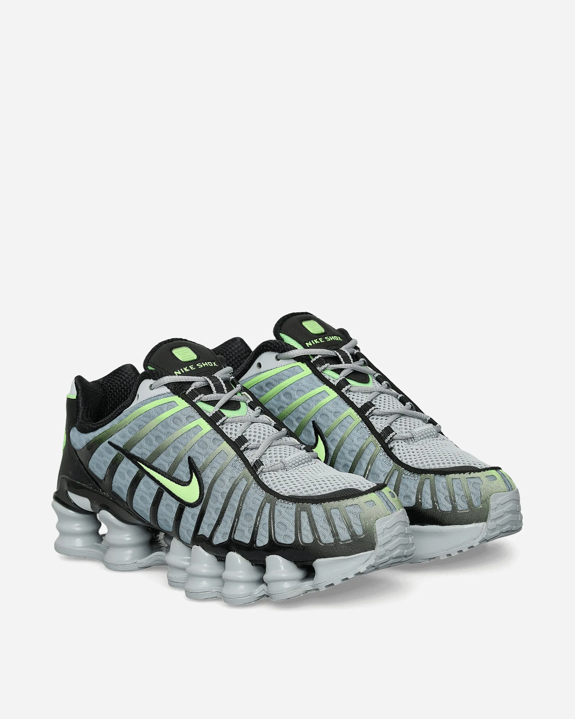 Move Easy Non Slip Outsole Patterns Shox TL Sneakers Wolf Grey / Lime Blast