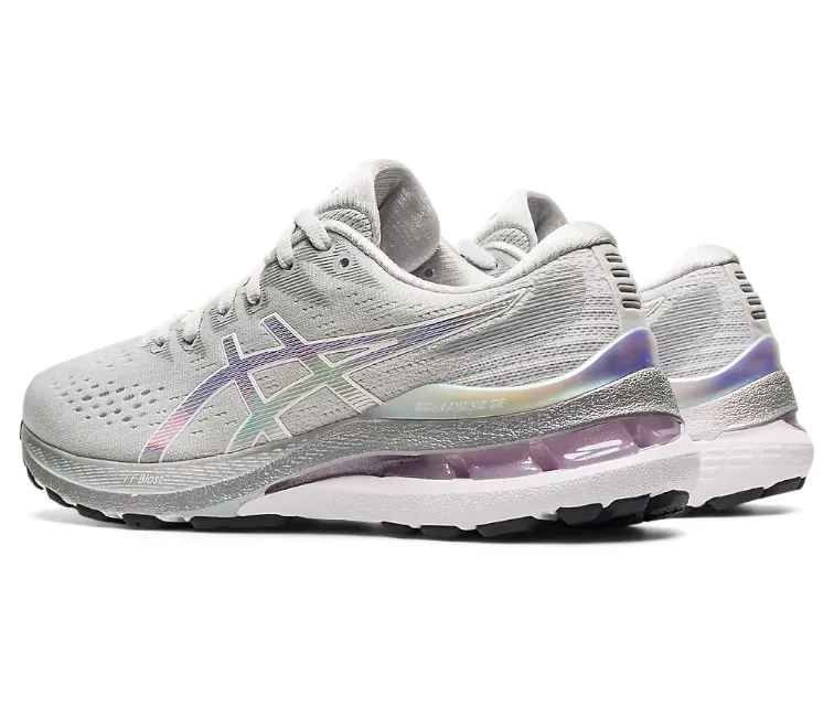 Anti Slip Traction Women's Asics Gel-Kayano 28 Platinum (Glacier Grey/White)