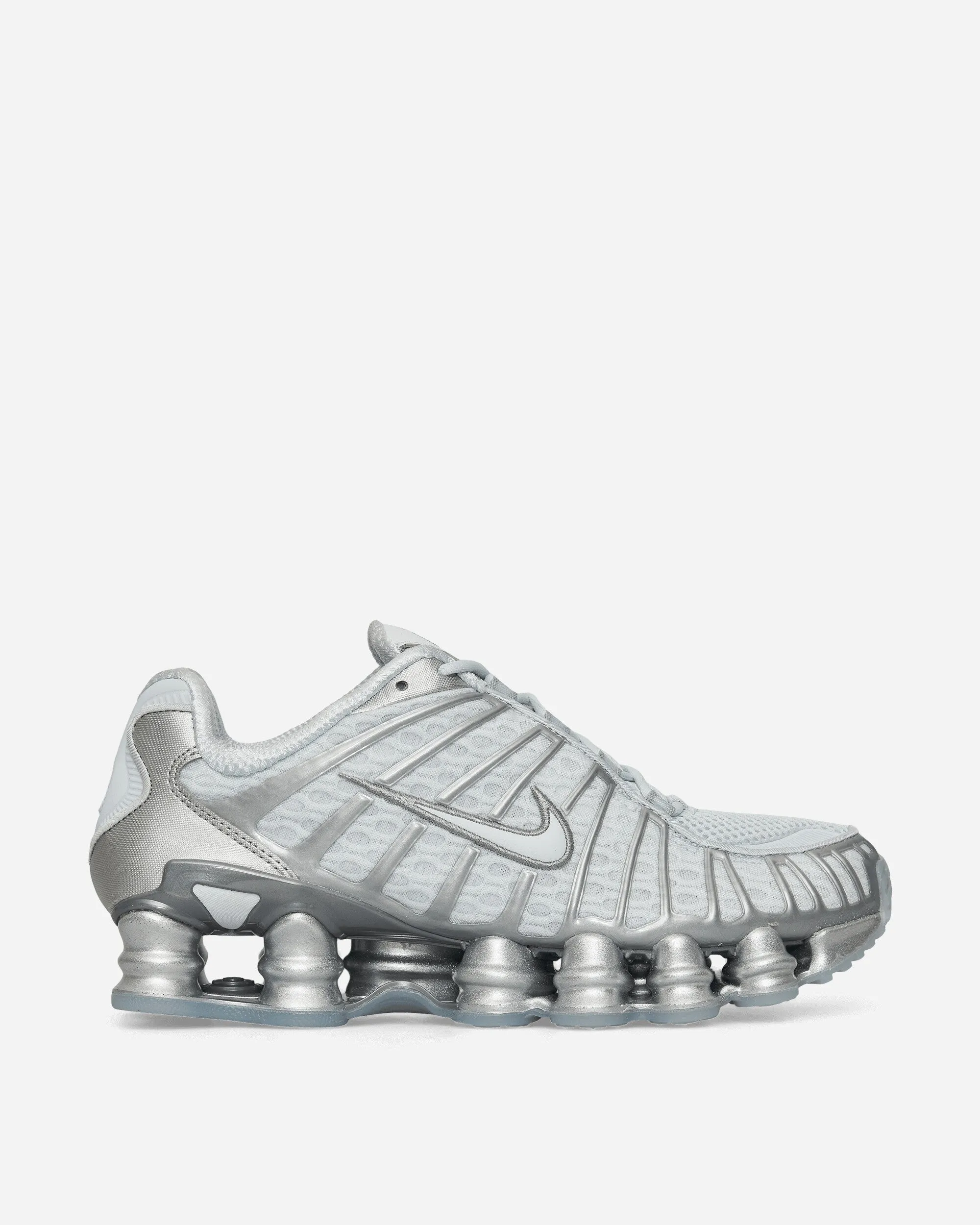 Impact Zones Padded Tongue Women's Shox TL Sneakers Pure Platinum / Chrome