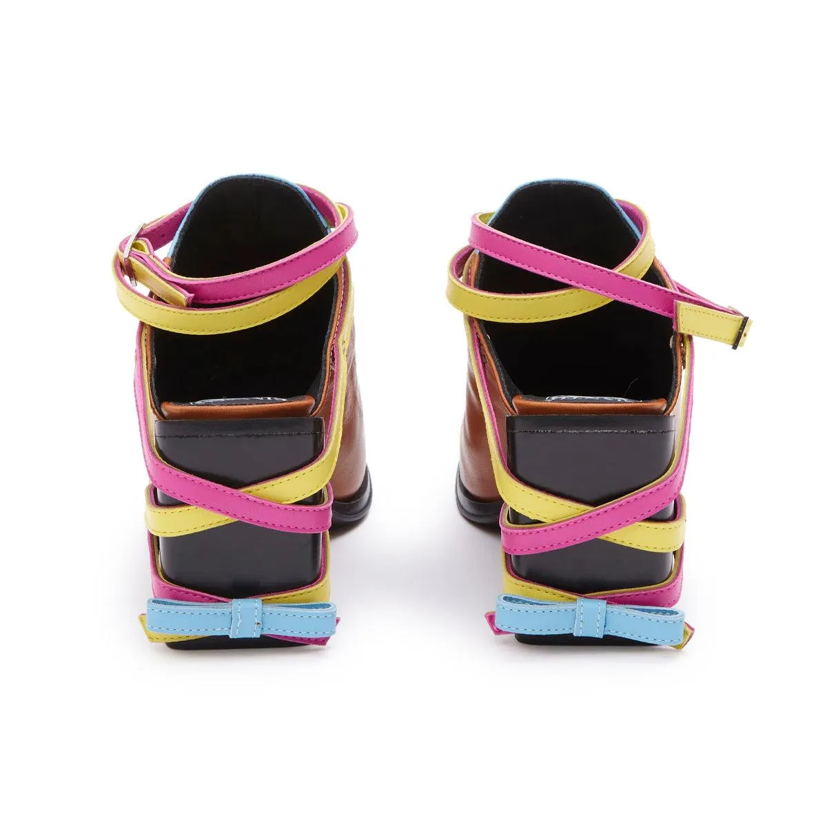professional-grade pool shoes   Simona Vanth Tango Stacked Heels 'Multi'