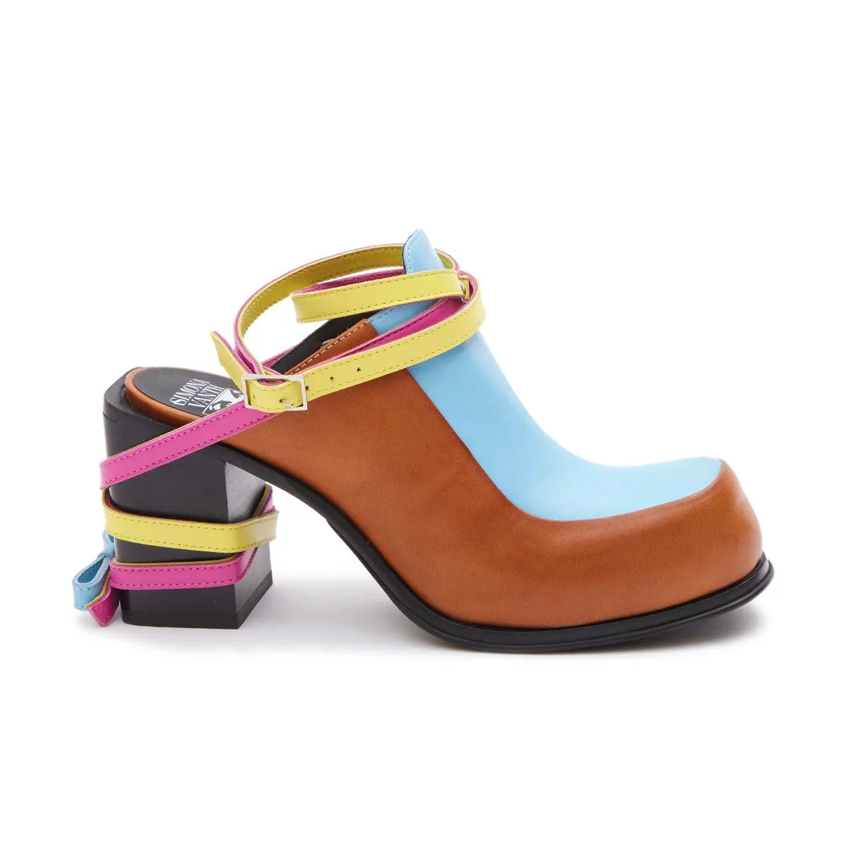 casual - style triathletes' endurance   Simona Vanth Tango Stacked Heels 'Multi'