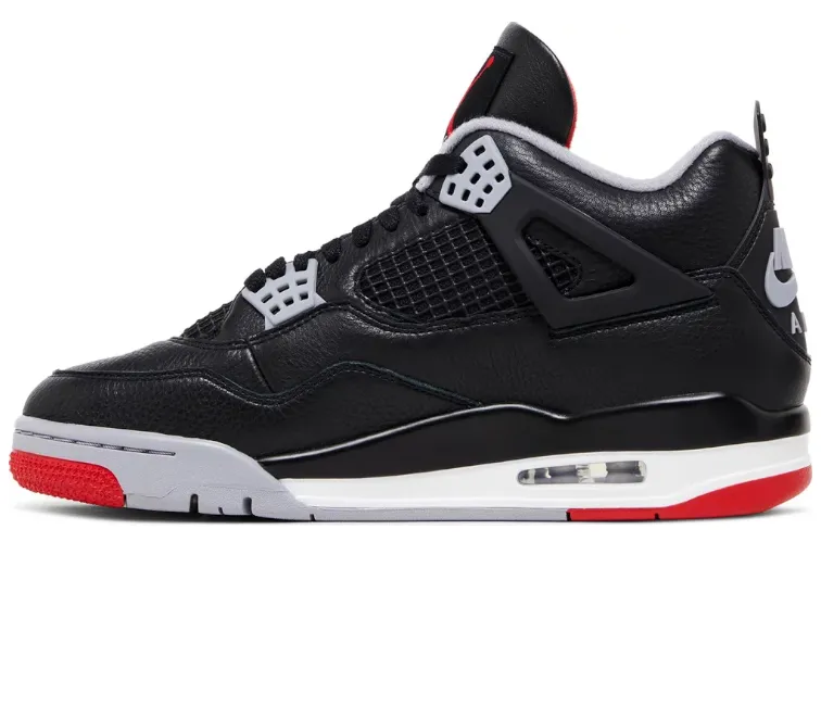 Men's Nike Air Jordan 4 Retro (Bred Reimagined) Tapered Heel Cup