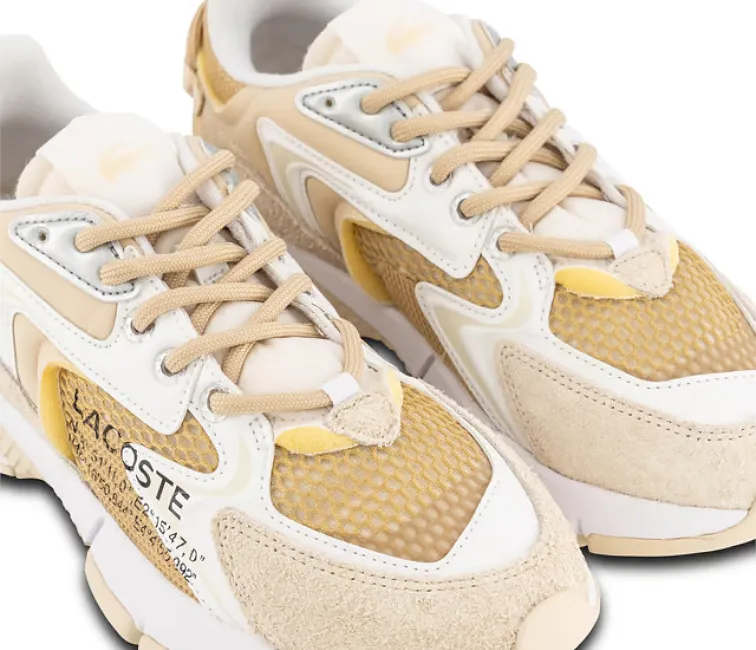 Women's Lacoste L003 Neo 124 5 SFA (Light Tan/White) Anatomical Shape Design