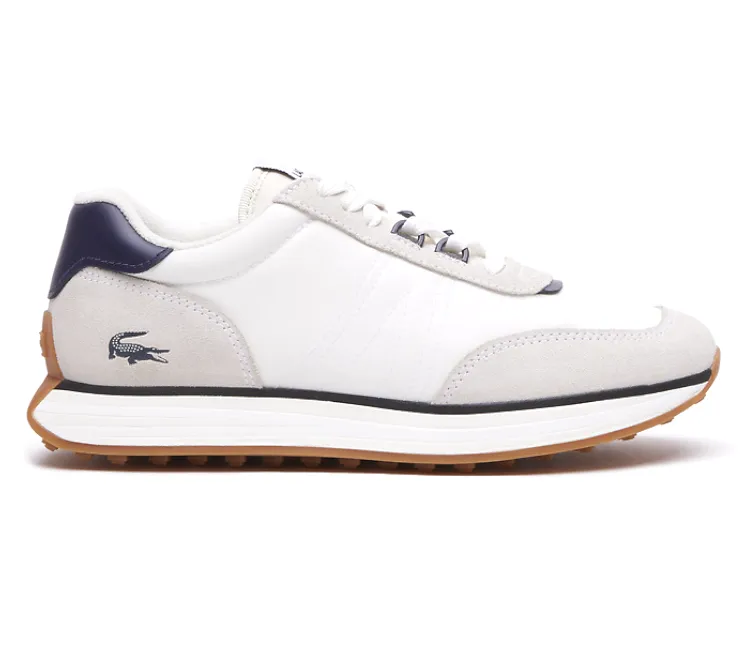 Women's Lacoste L-Spin 123 2 (White/Navy) Thickened Collar