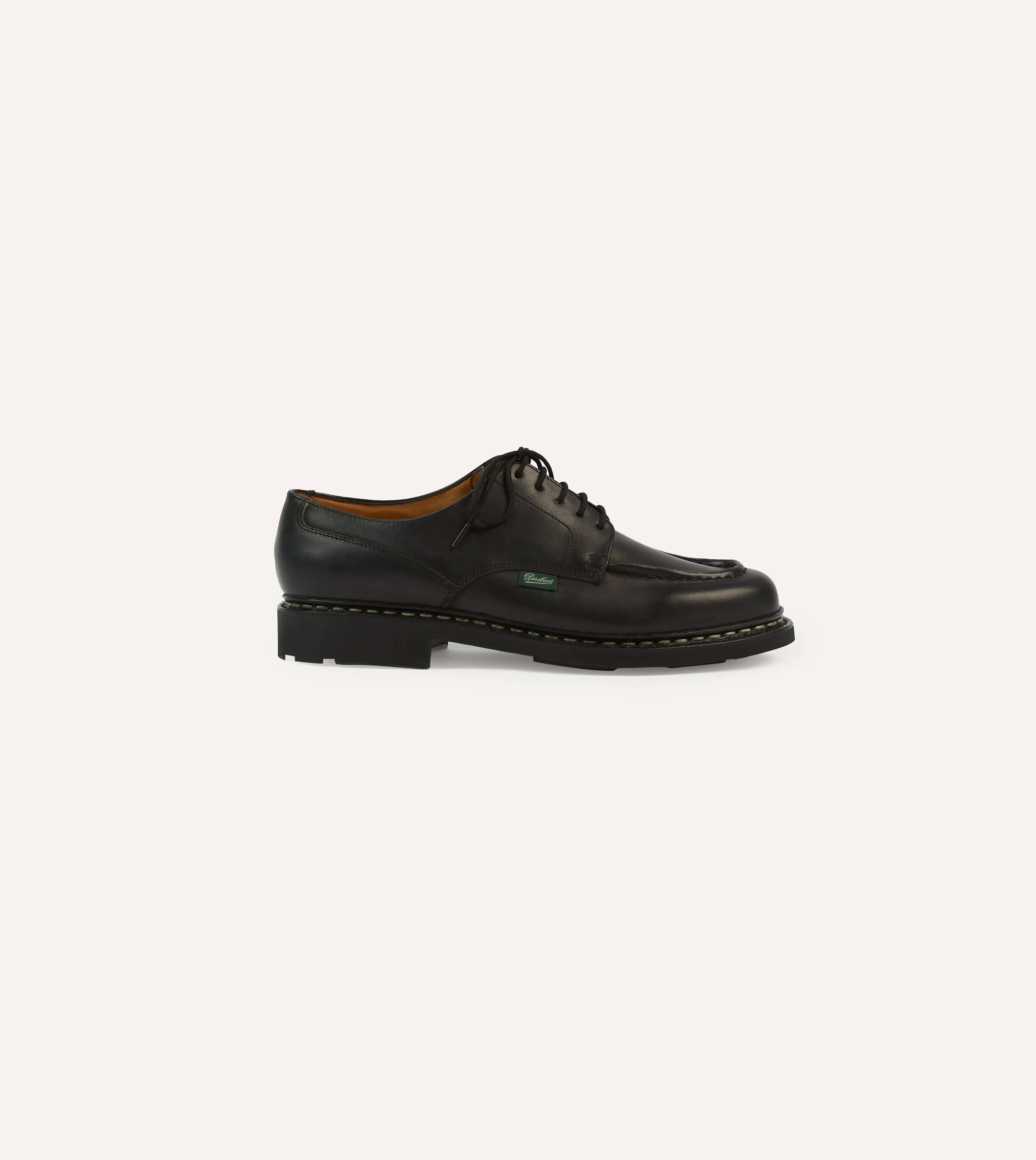 Paraboot Chambord Black Leather Derby Shoe Walk Proud Style Ready