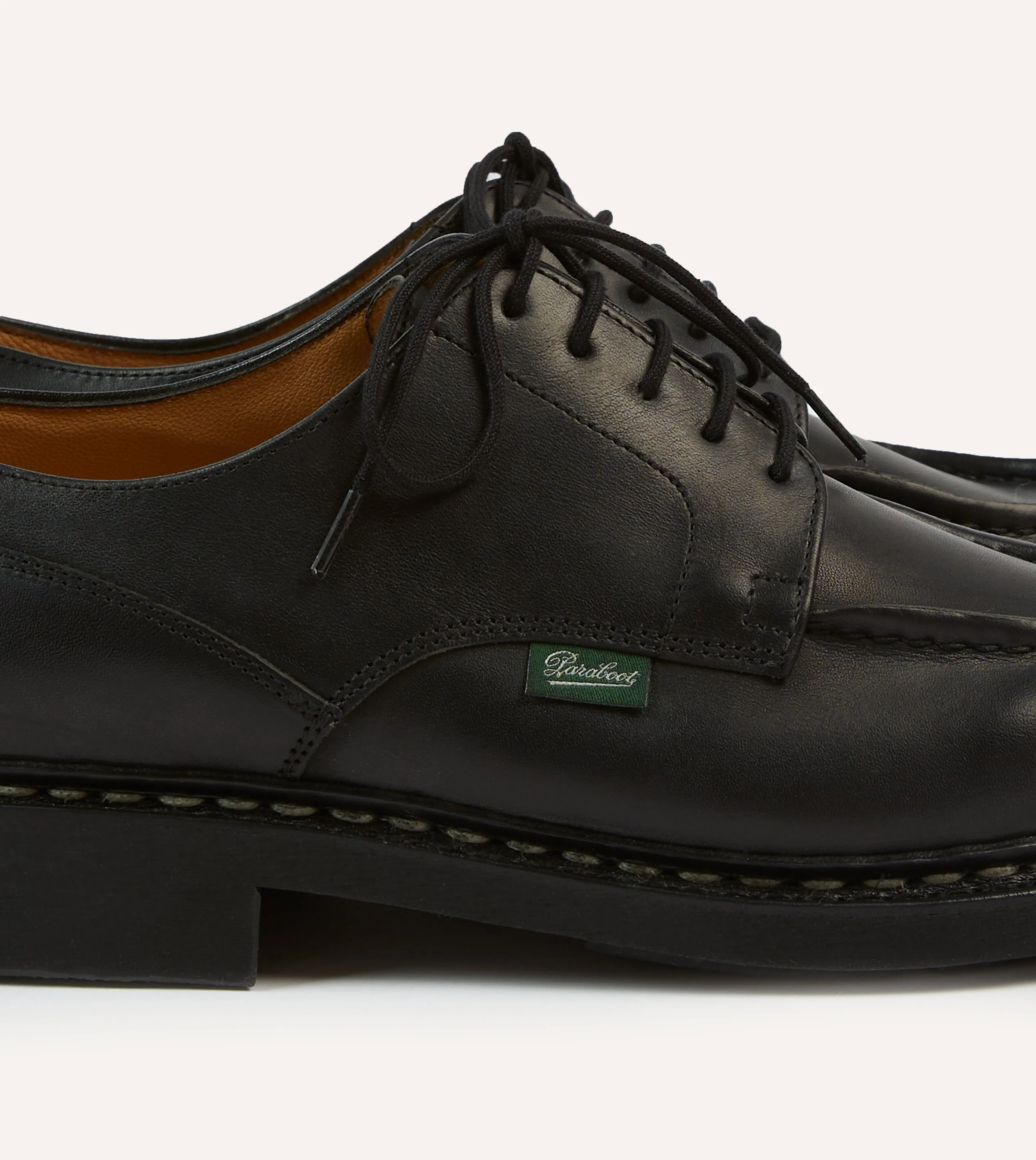 Paraboot Chambord Black Leather Derby Shoe Focus Wear