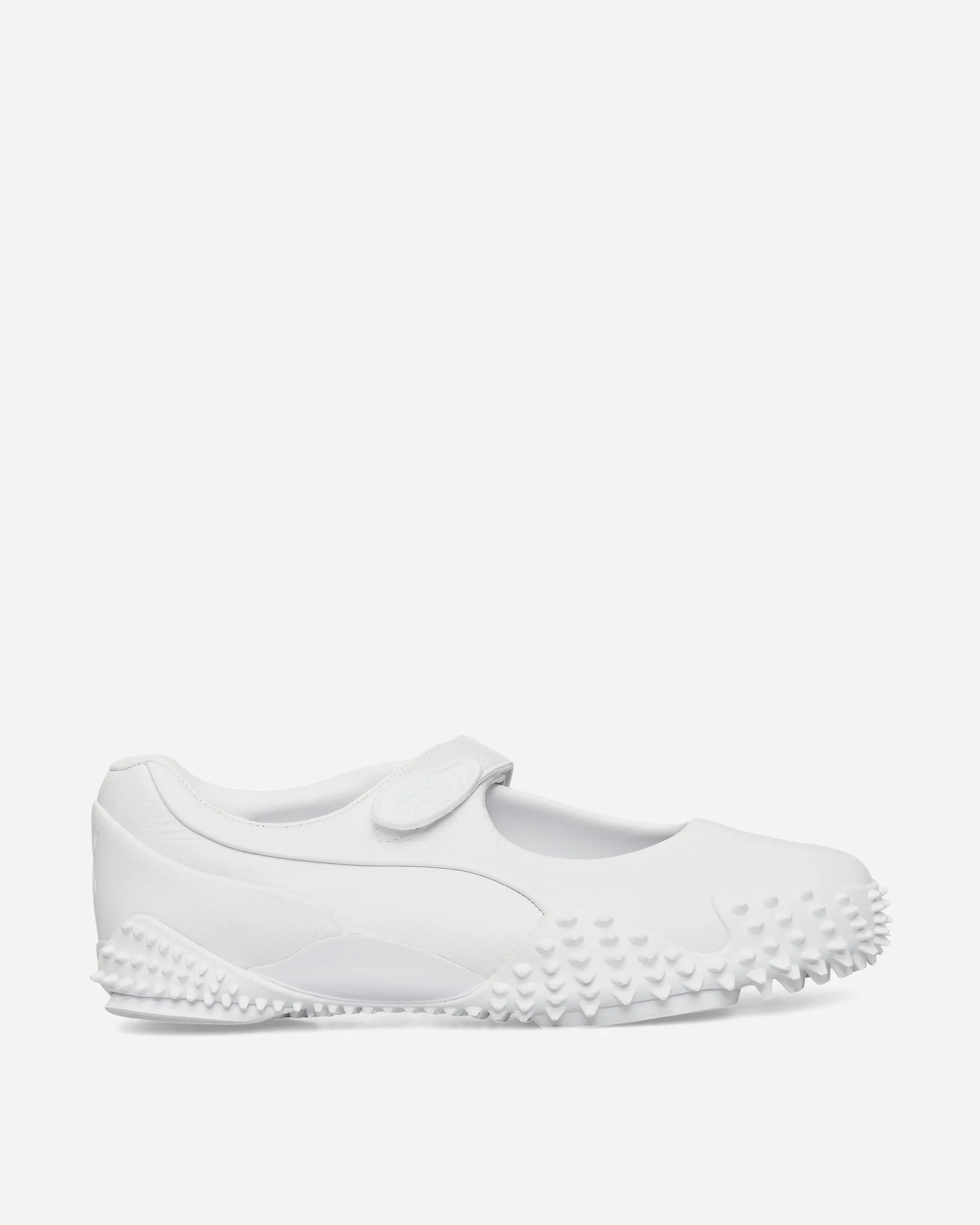 Mostro Fey Leather Sneakers White Heel Stabilizer Design